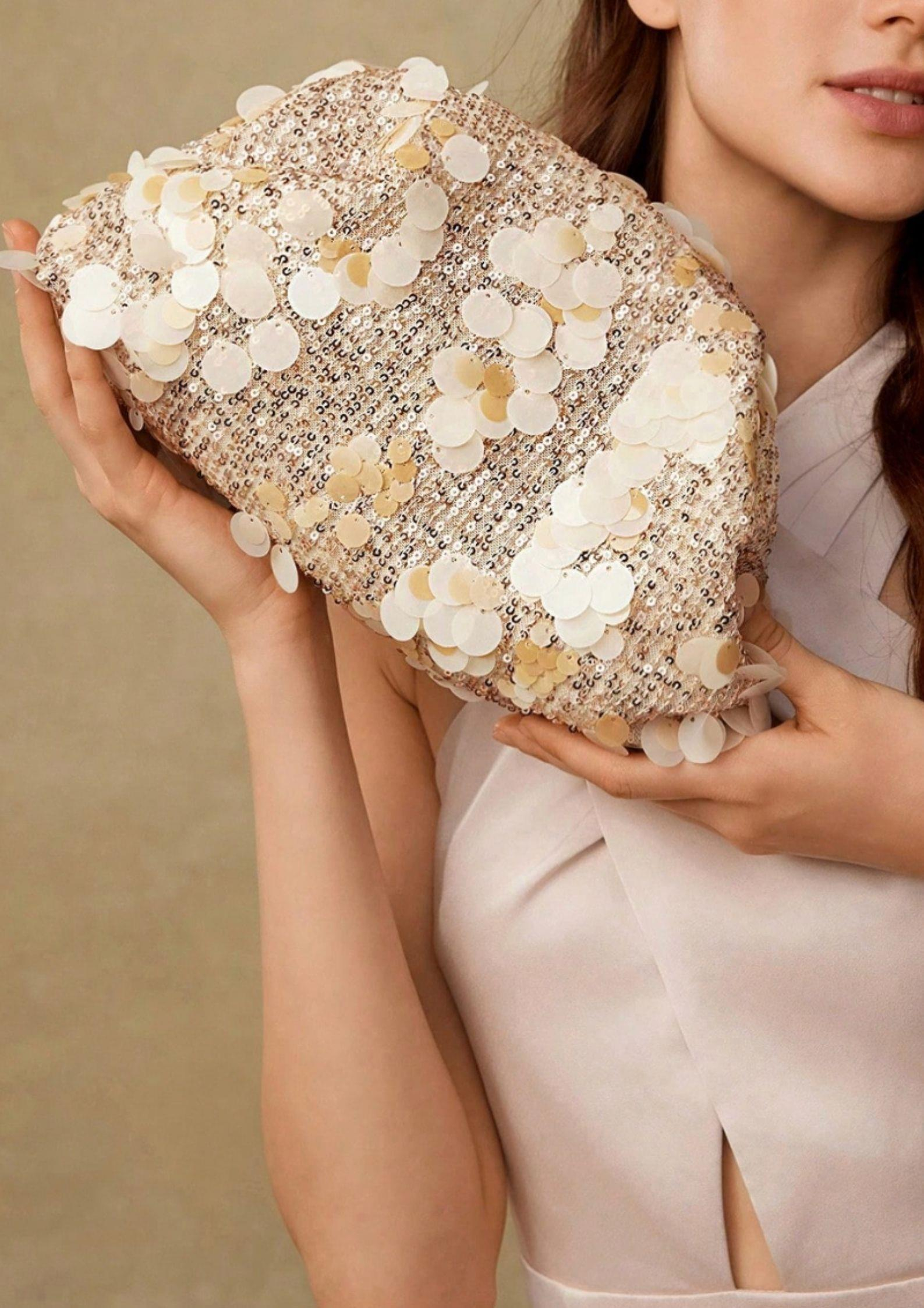 Kadın Pudra Pullu El Çantası