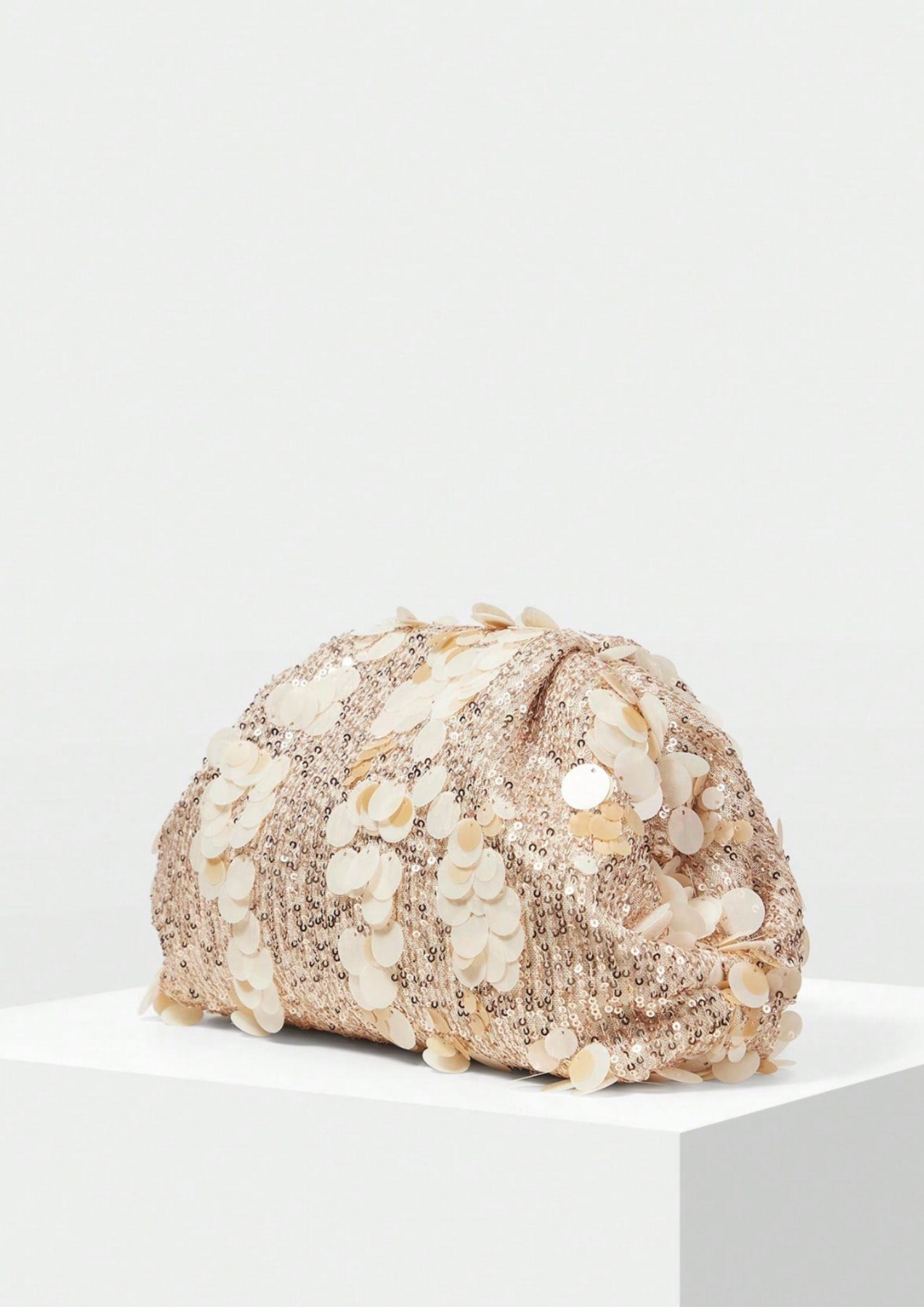 Kadın Pudra Pullu El Çantası