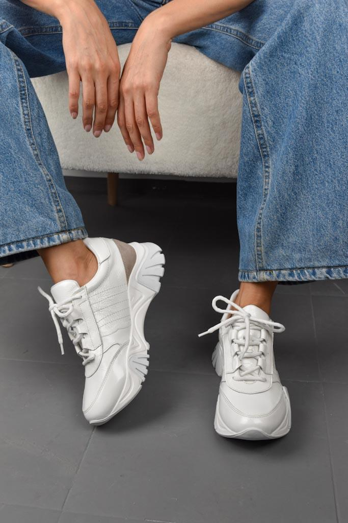 Loft Beyaz Deri Kadın Sneaker