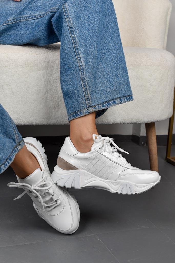 Loft Beyaz Deri Kadın Sneaker