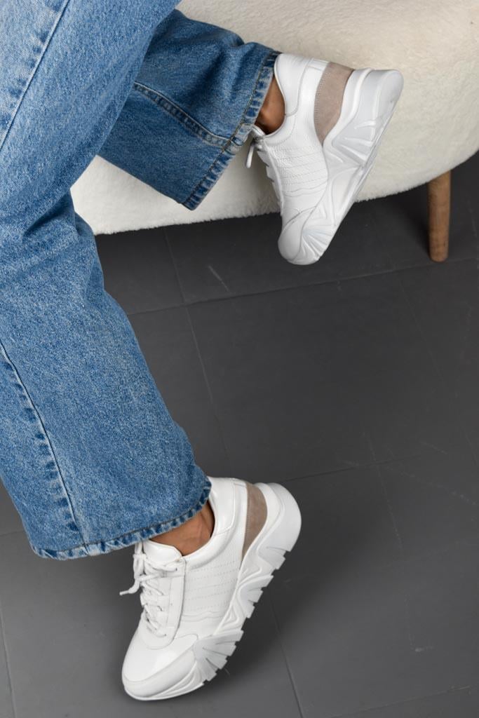 Loft Beyaz Deri Kadın Sneaker