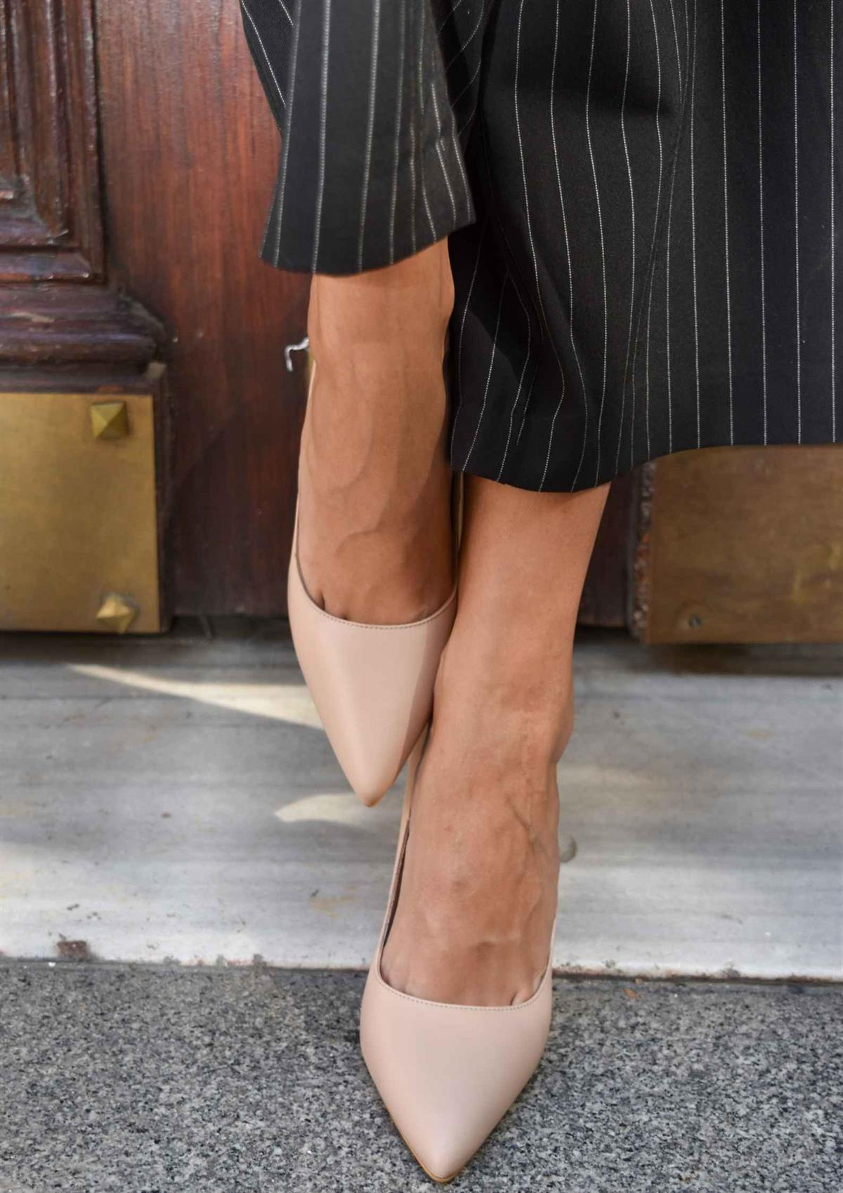 Most Bej Deri Stiletto