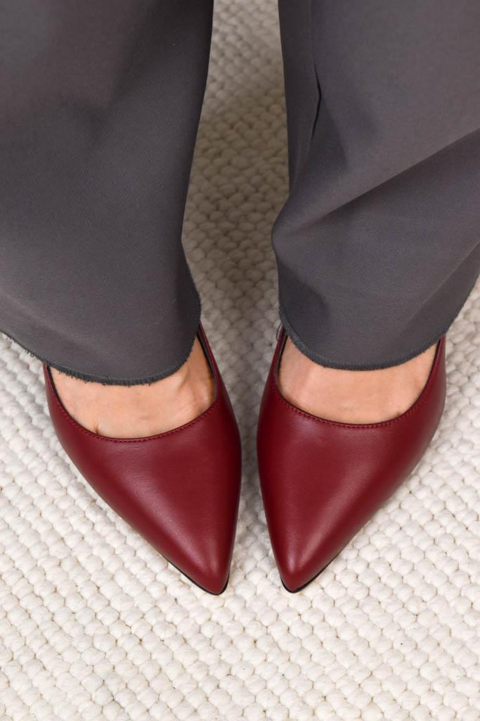 Most Bordo Deri Stiletto