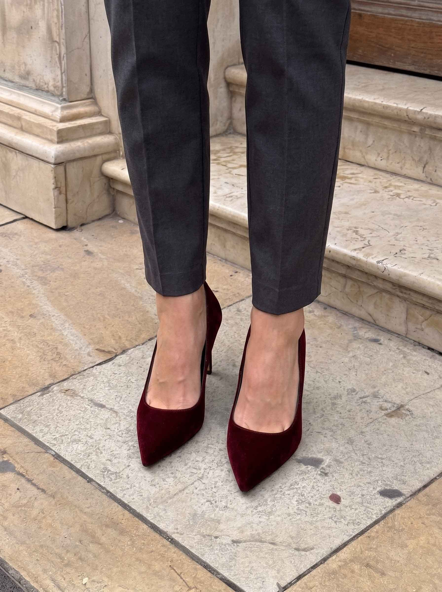 Most Bordo Kadife Stiletto