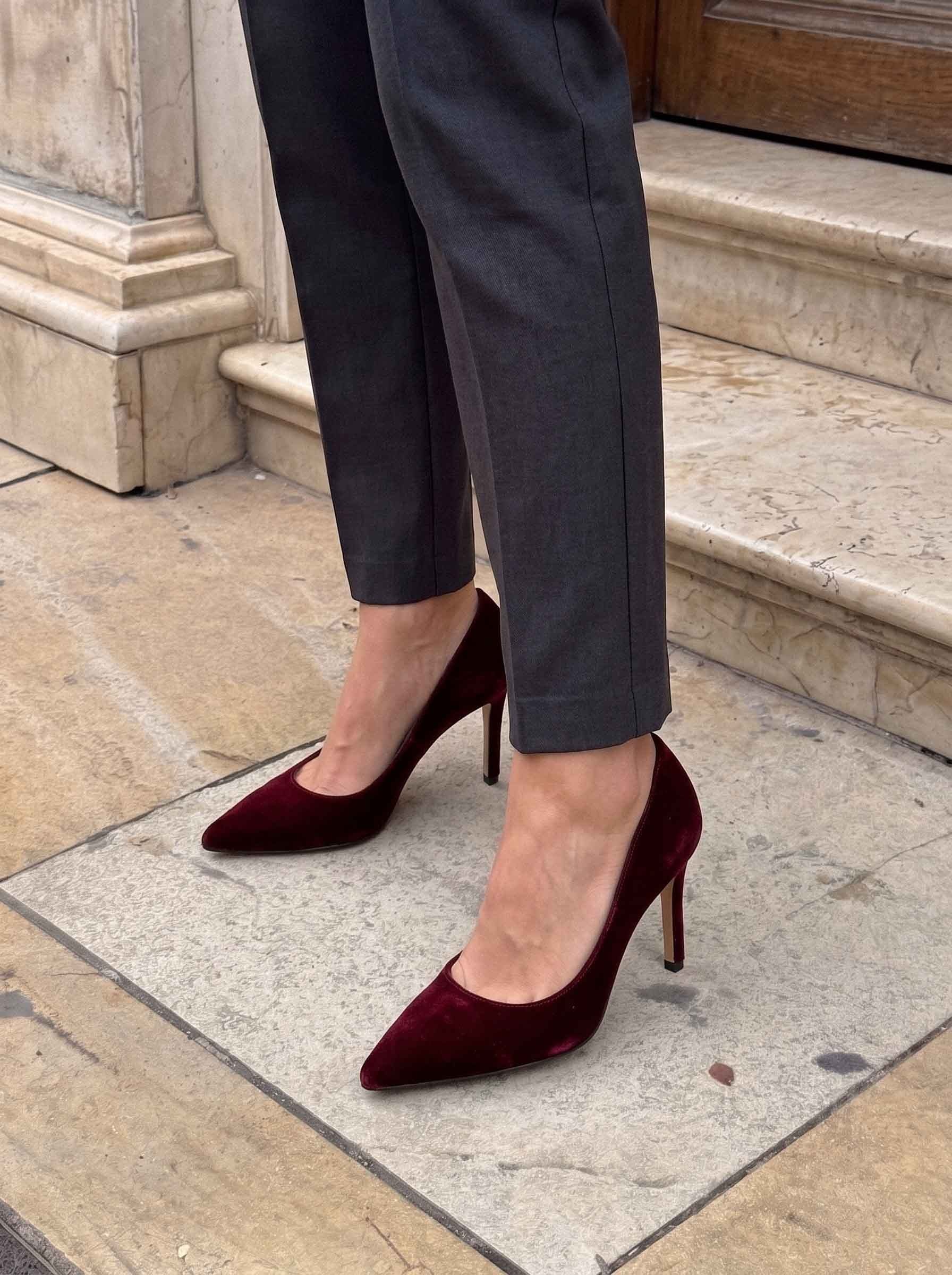 Most Bordo Kadife Stiletto