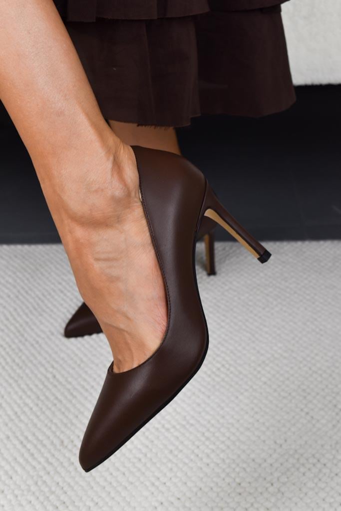 Most Kahve Deri Stiletto