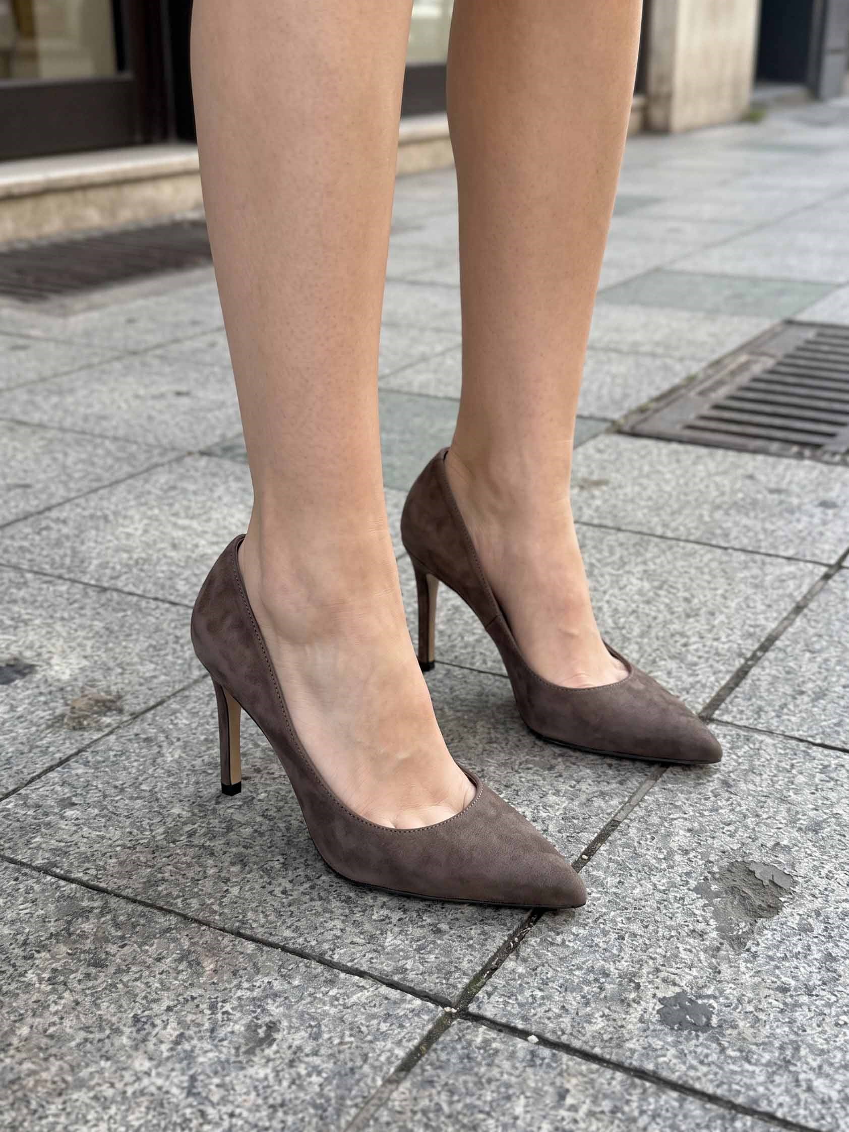 Most Kahve Süet Stiletto