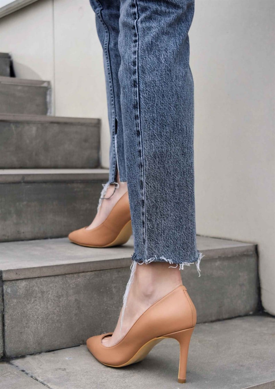 Most Kayısı Deri Stiletto