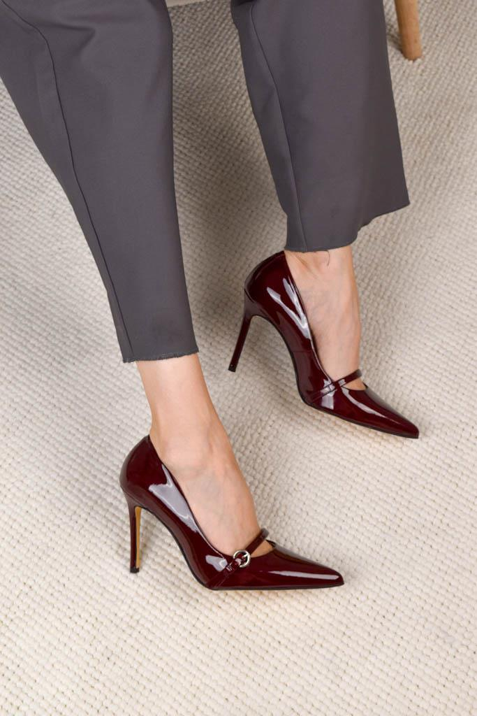 Prag Bordo Rugan Stiletto
