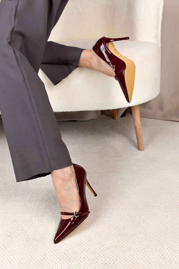 Prag Bordo Rugan Stiletto