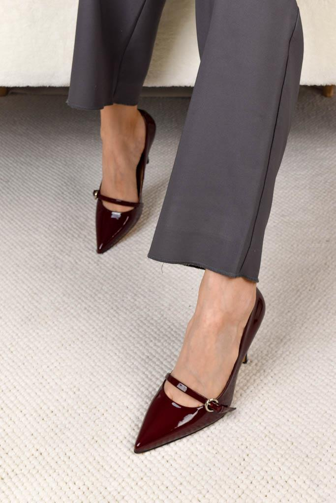 Prag Bordo Rugan Stiletto