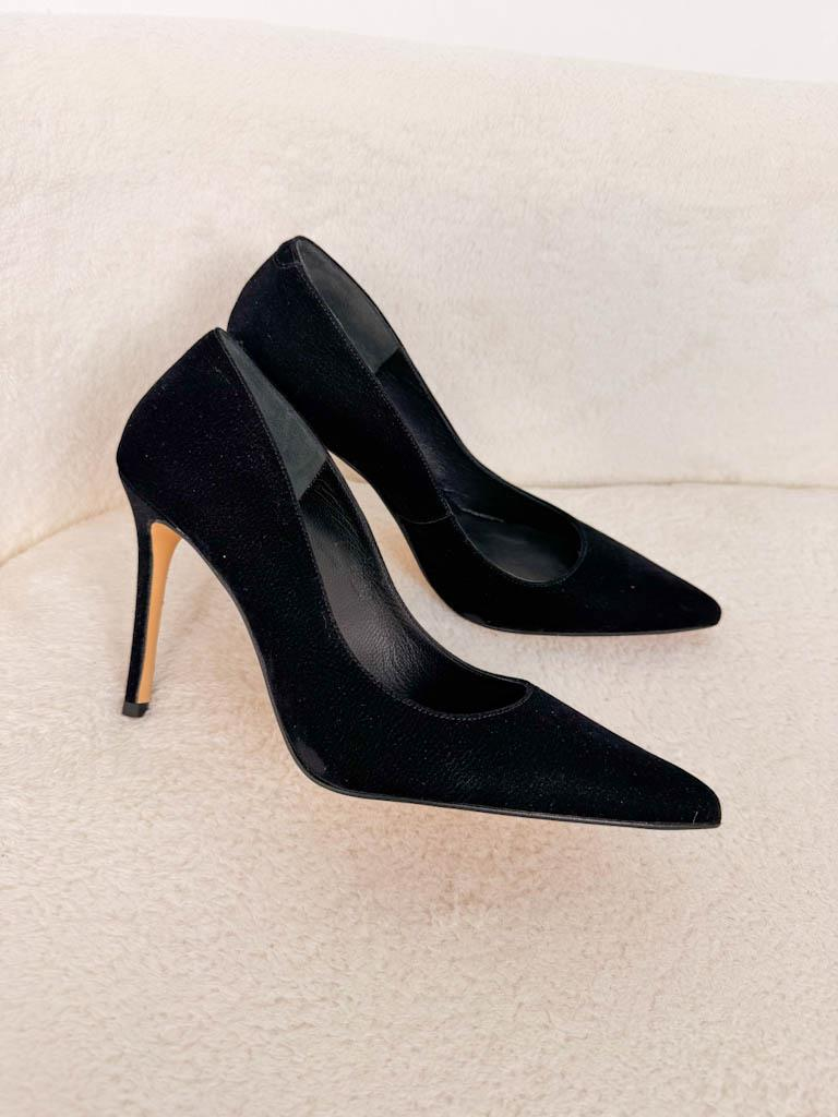 Society Siyah Kadife Stiletto