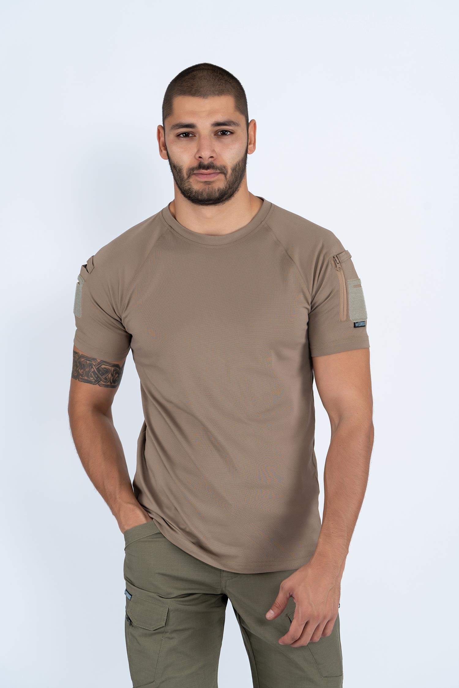 Combat Tactikal taktik tişört yuvarlak bisiklet yaka tişört outdoor T-shirt - 801 PİKE