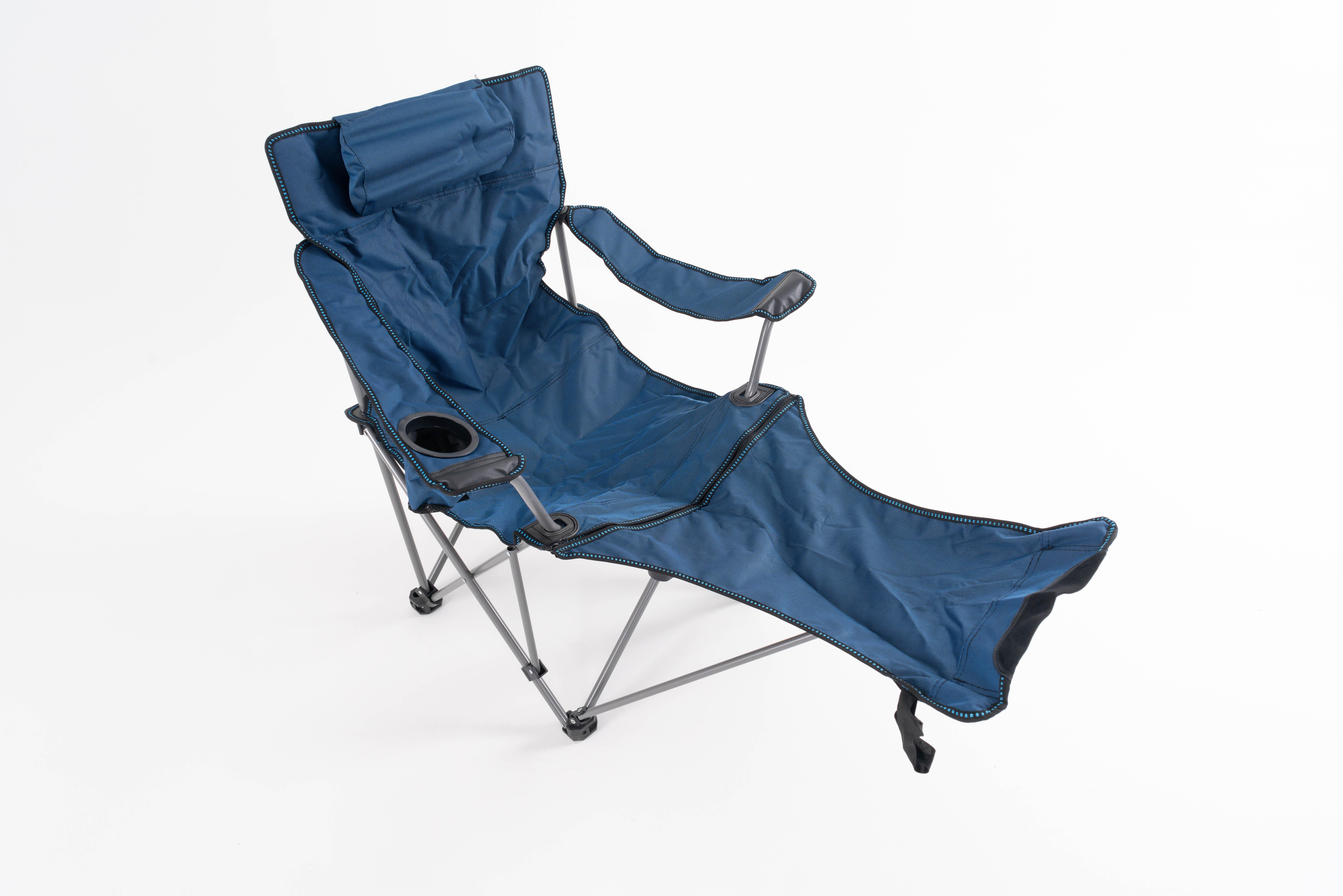 KAMP SANDALYESİ KATLANIR AYAK UZATMALI YASTIKLI  - UG-0008