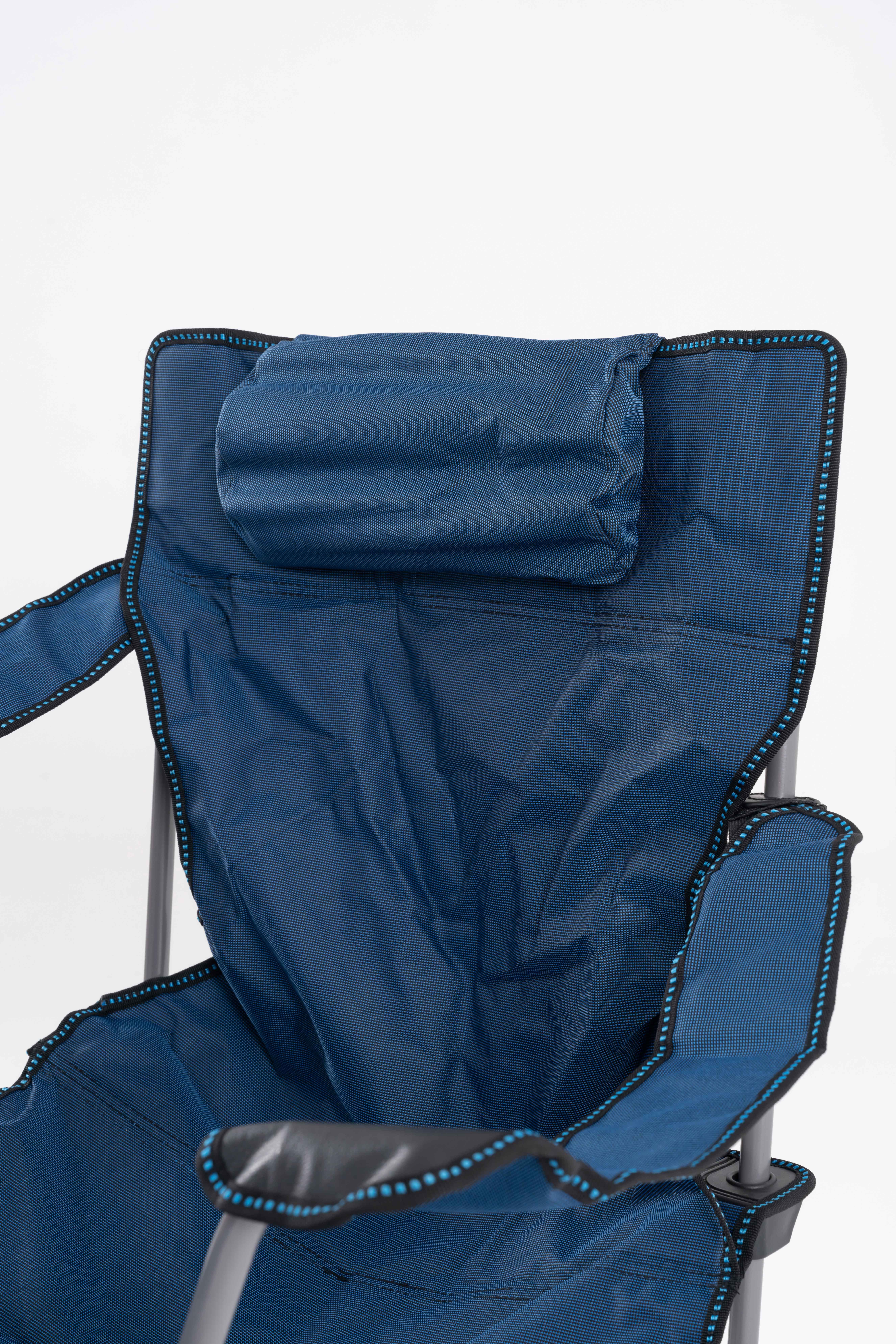 KAMP SANDALYESİ KATLANIR AYAK UZATMALI YASTIKLI  - UG-0008