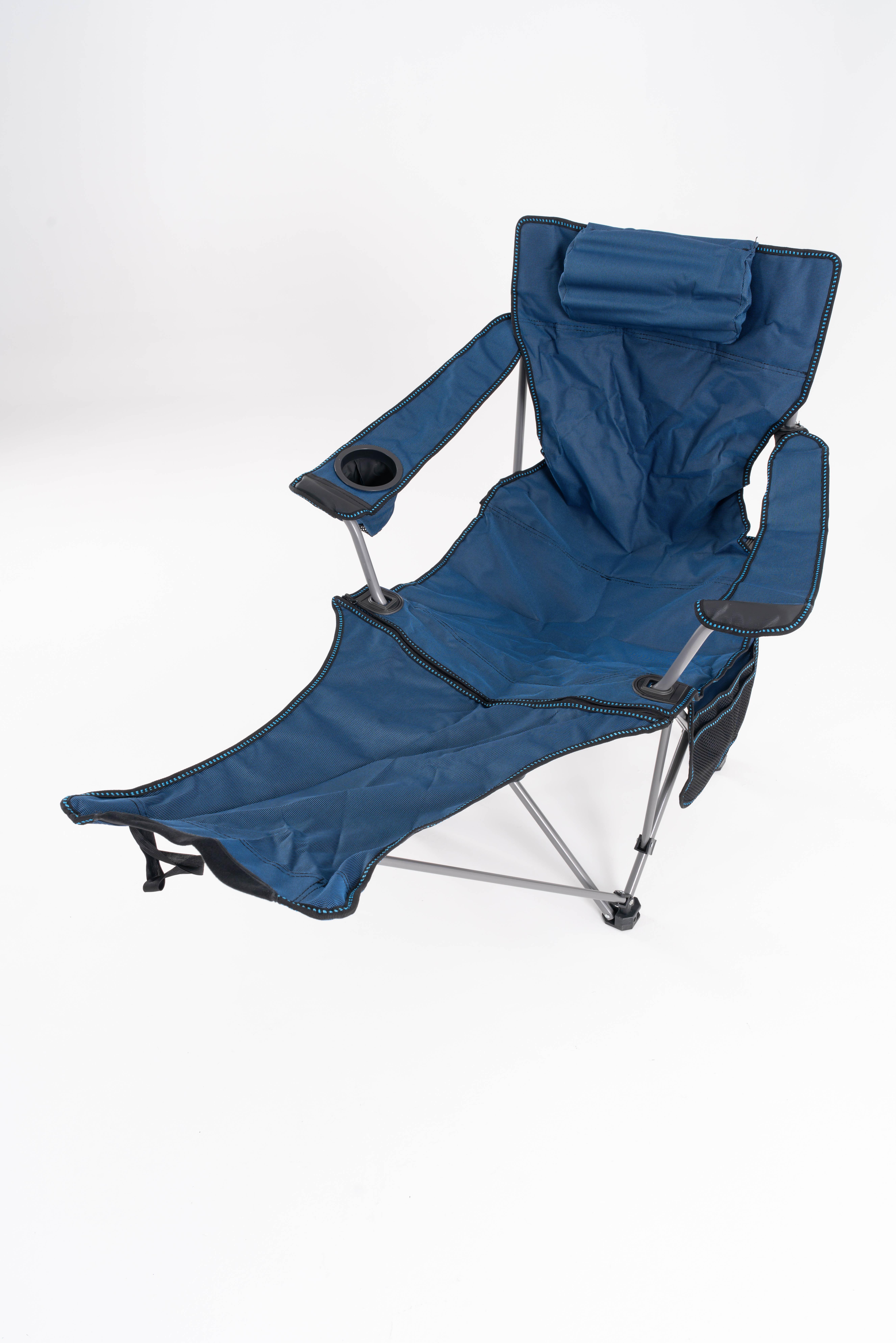 KAMP SANDALYESİ KATLANIR AYAK UZATMALI YASTIKLI  - UG-0008