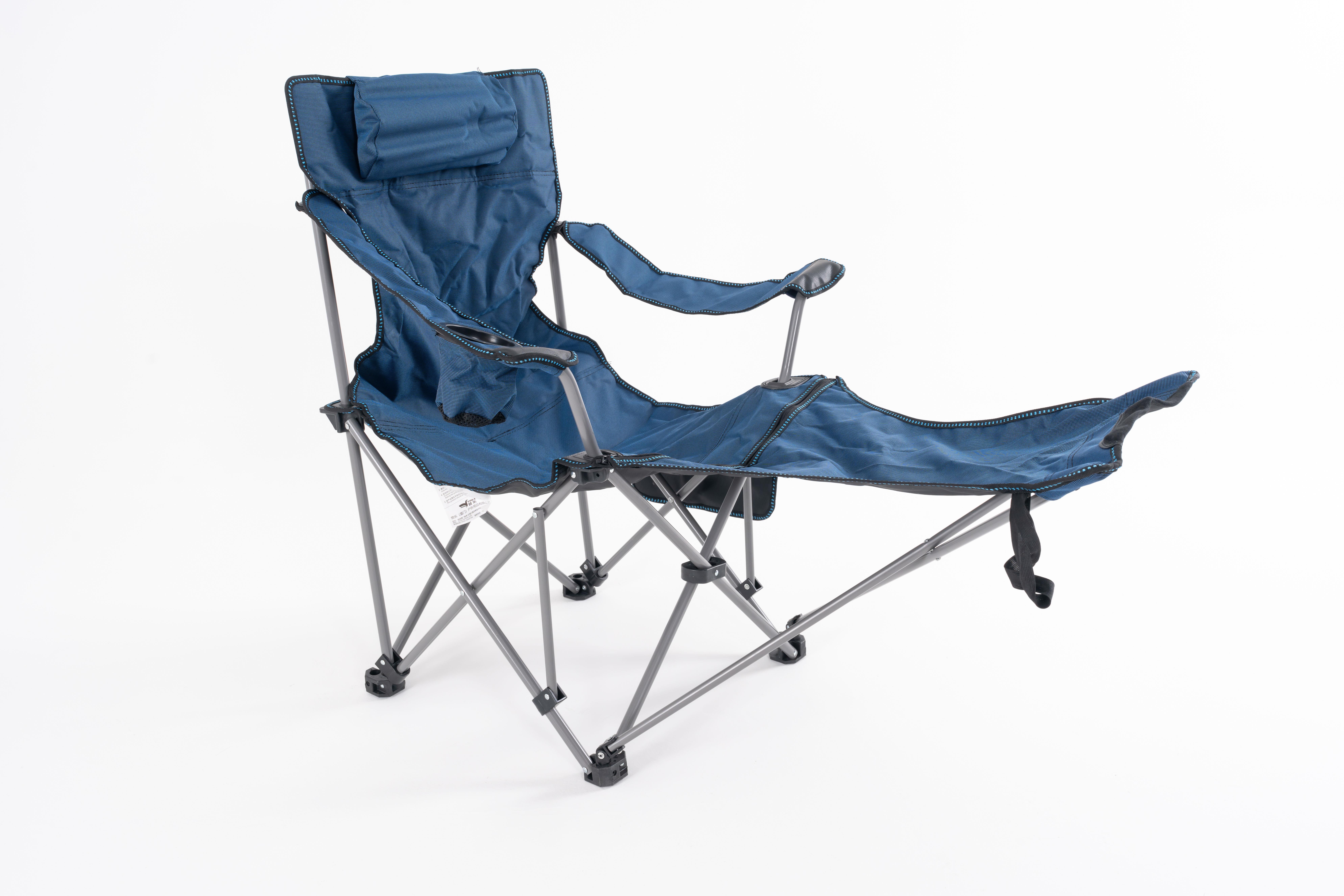 KAMP SANDALYESİ KATLANIR AYAK UZATMALI YASTIKLI  - UG-0008