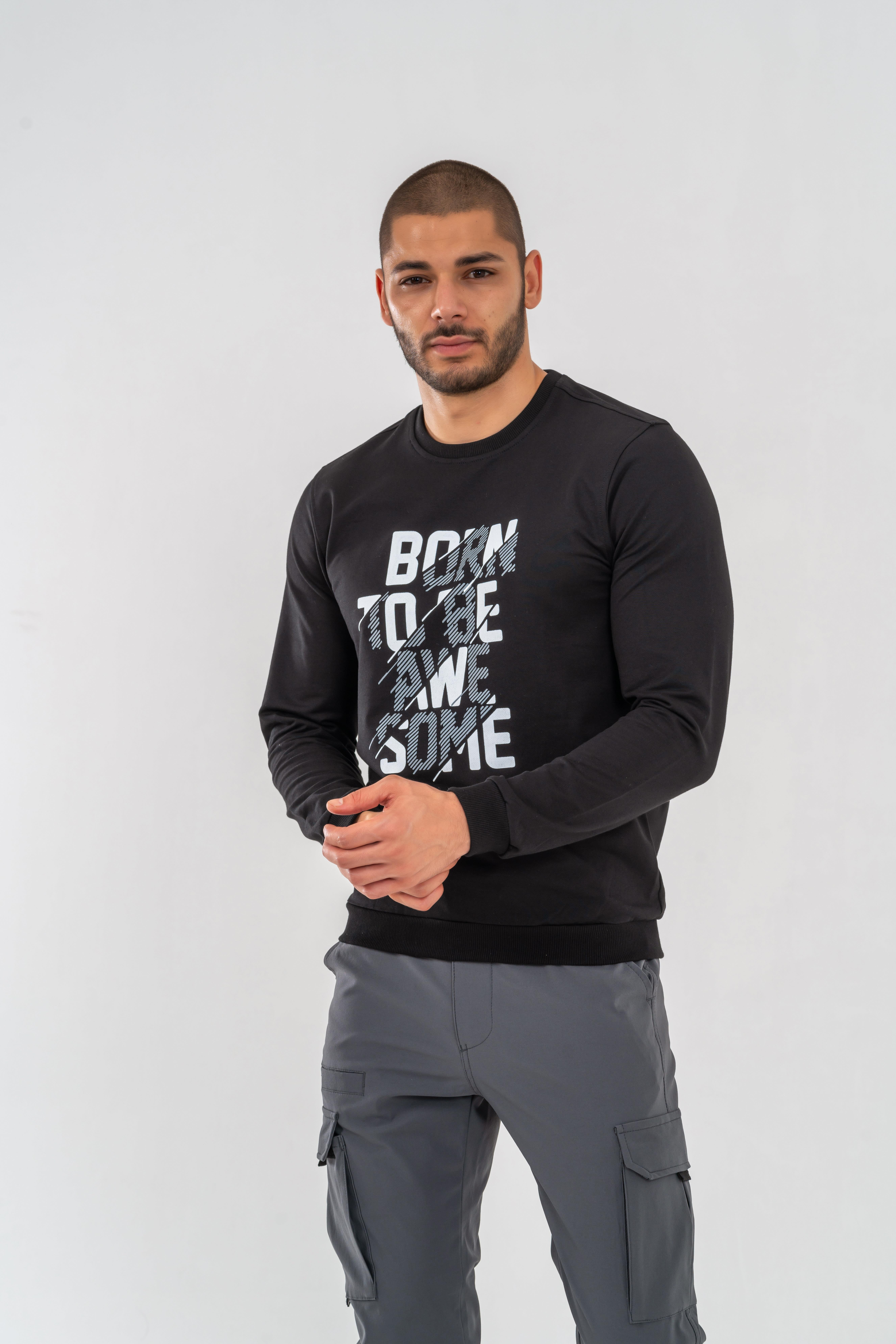 SWEATSHIRT BASIC - 902 - B21 - SİYAH