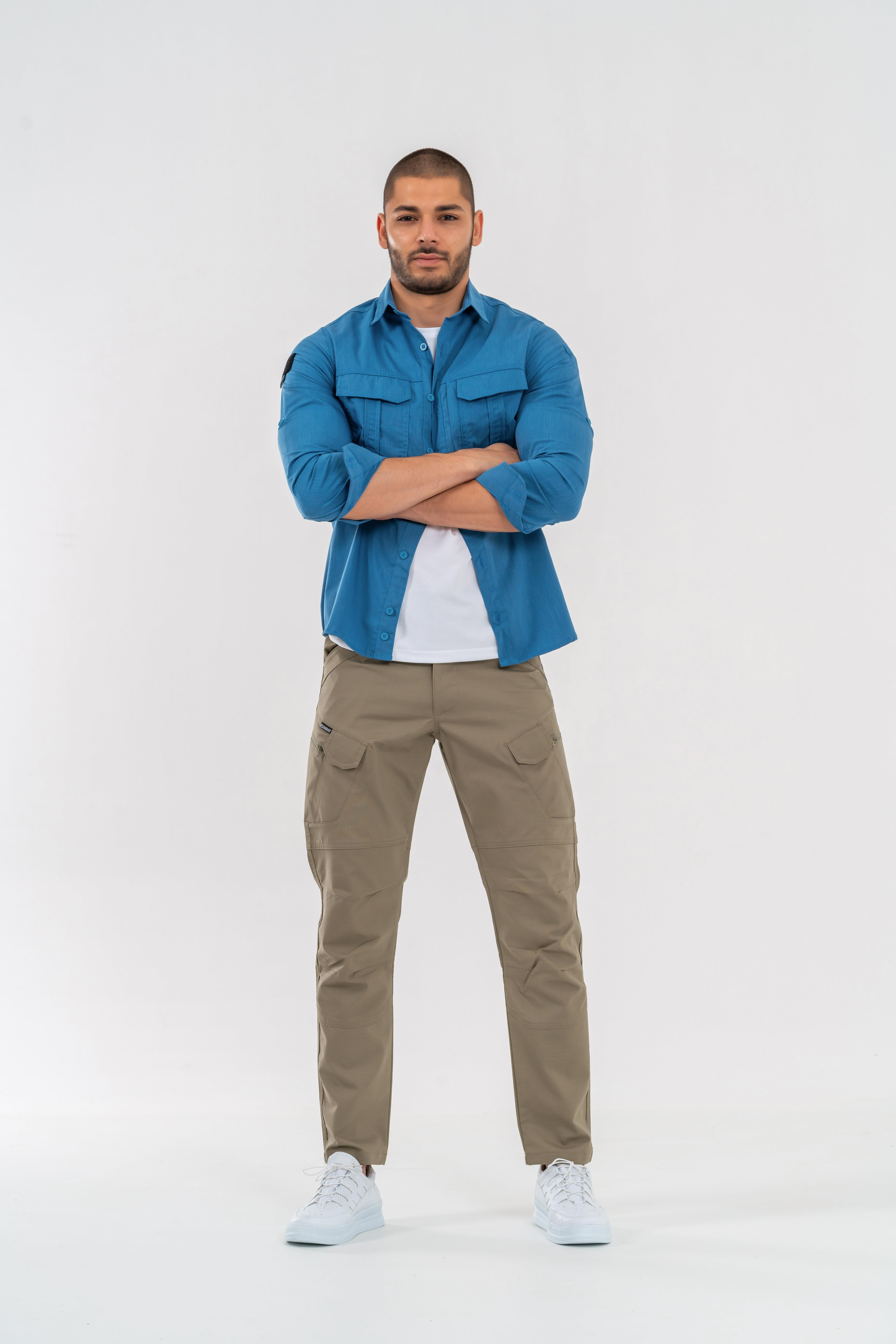 Tactical outdoor pantolon ripstop çok cepli kargo pantolonu - 501