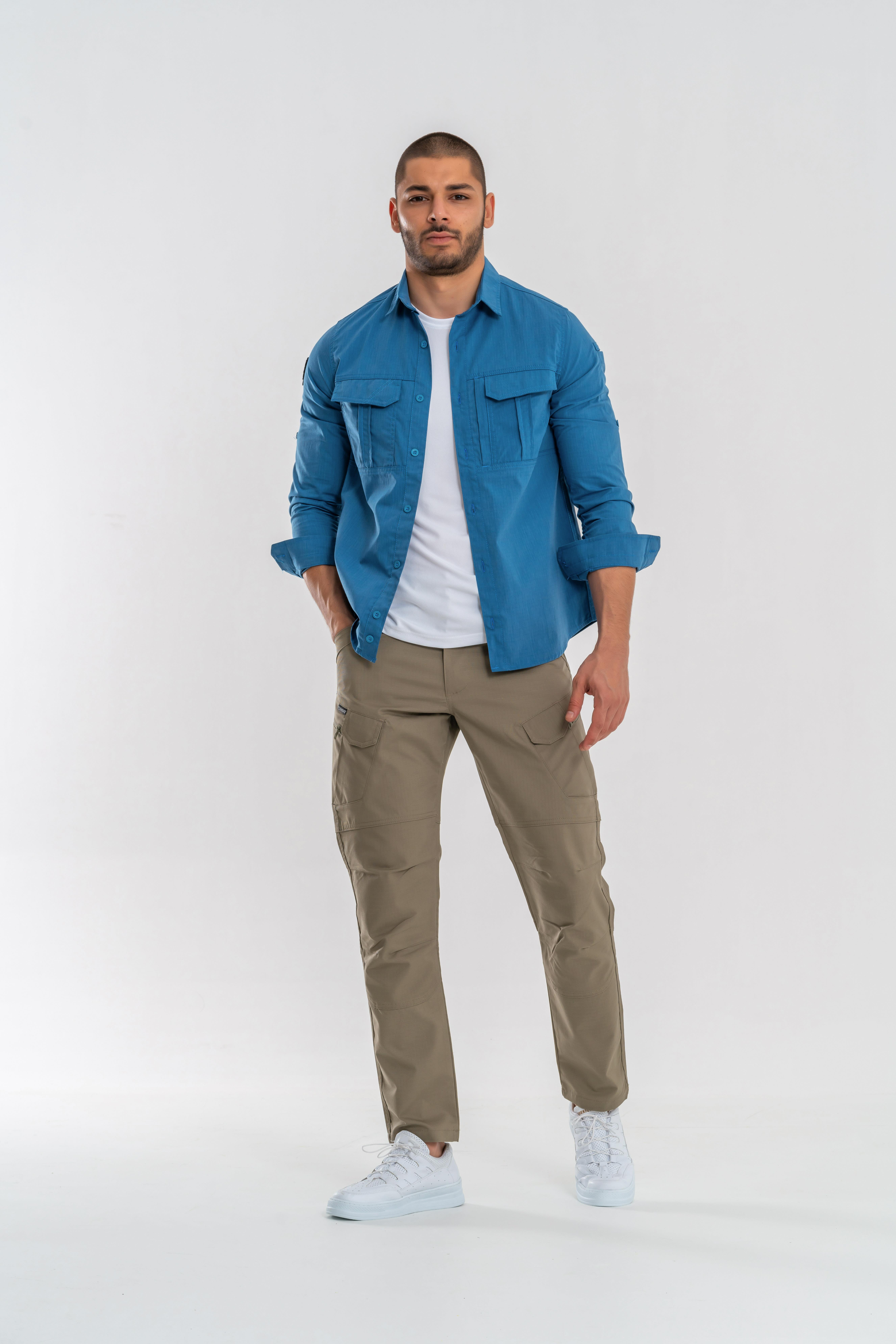 Tactical outdoor pantolon ripstop çok cepli kargo pantolonu - 501