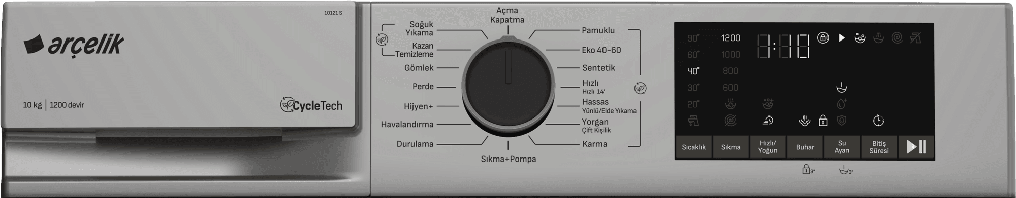 Arçelik 10121 S Çamaşır Makinesi