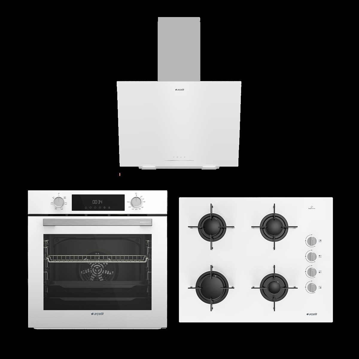 Arçelik Beyaz Avantajlı Ankastre Set (ADE 604 B - OCD T 651 EB - AFC 330 B)
