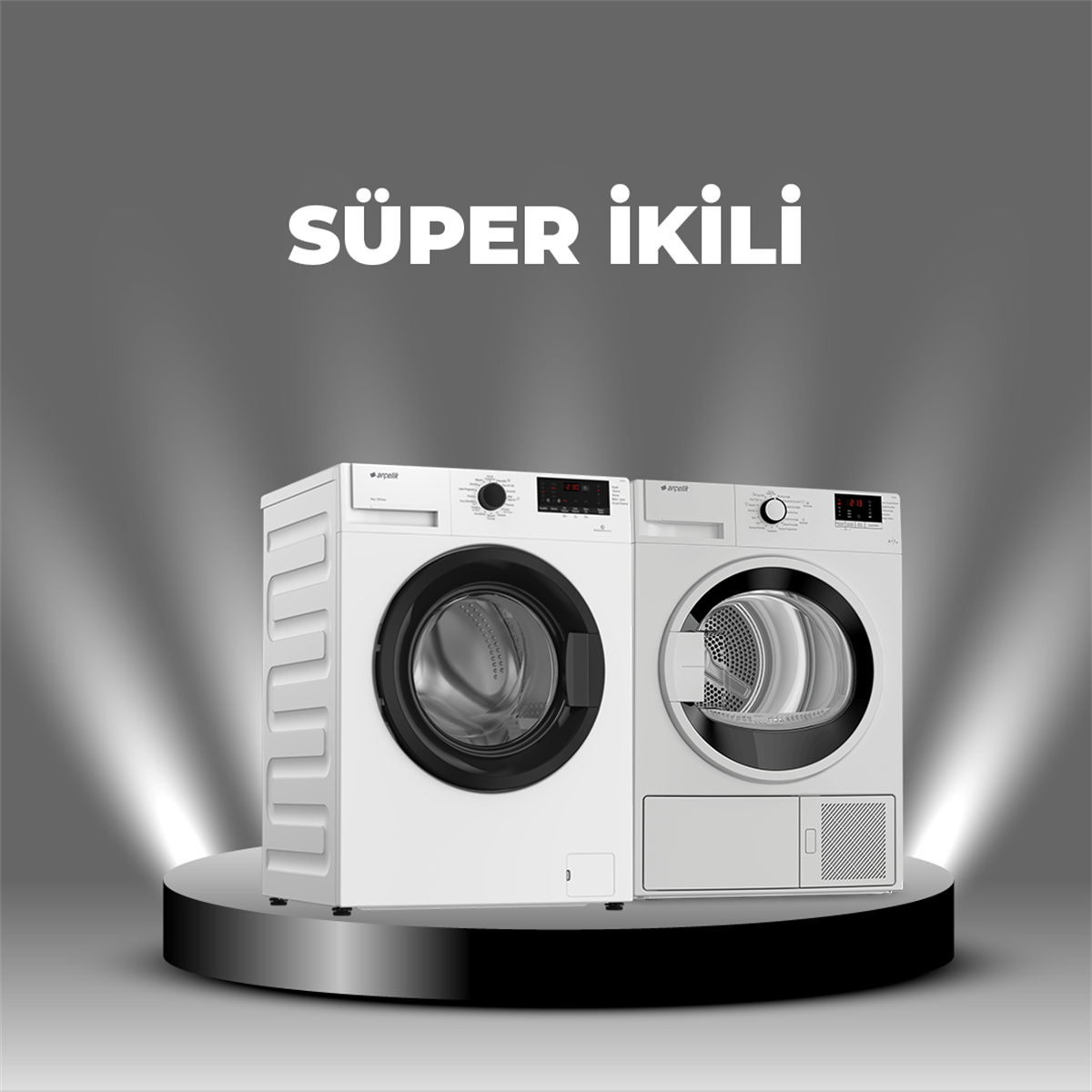 Arçelik Çamaşır & Kurutma Makinesi Paketi 2 (8102 M - 700 KM)