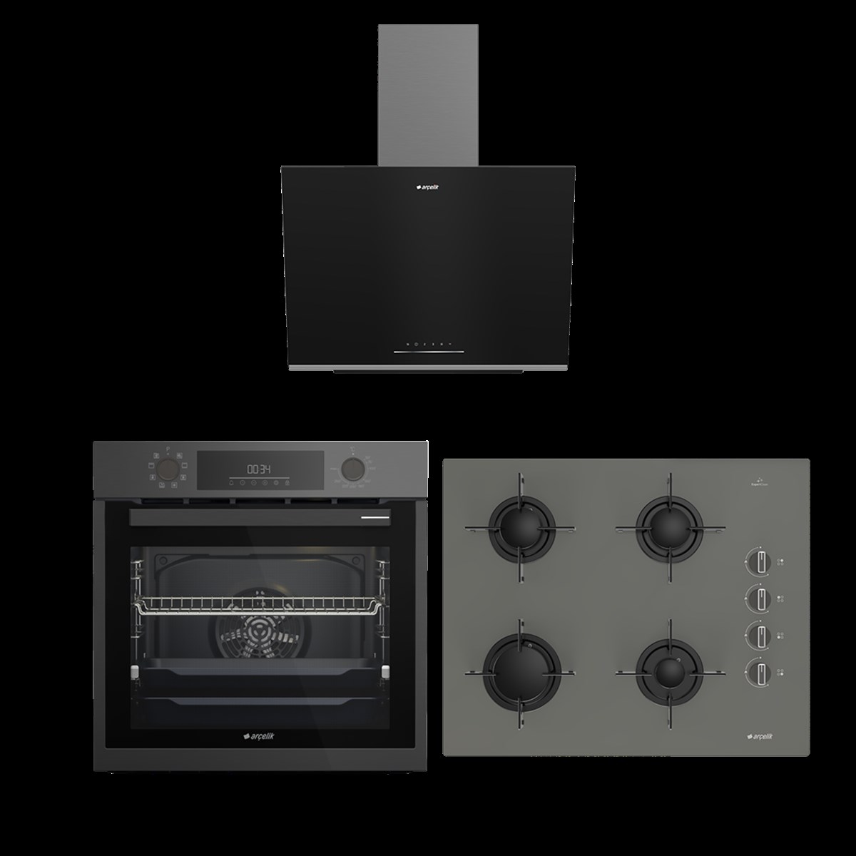 Arçelik Fibona Ankastre Set 8 (ADE 606-2 I - AFM 340 D - OCD T 651 EG)
