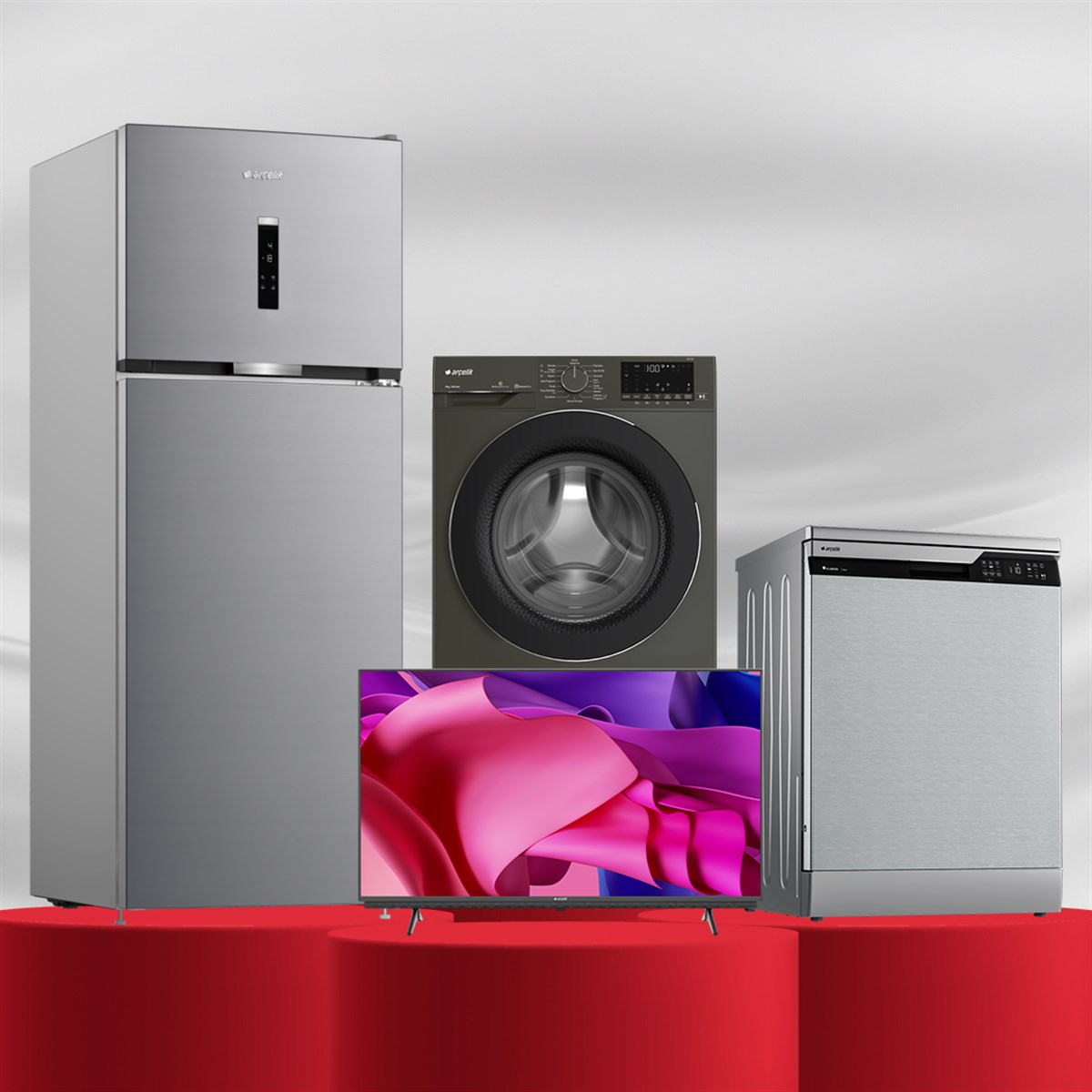 Arçelik Tv'li Inoks Çeyiz Seti