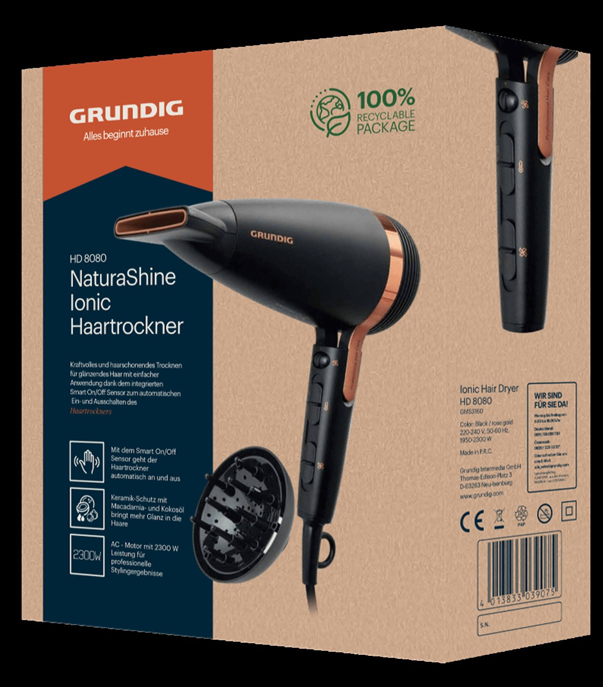 GRUNDIG HD 8080 Saç Kurutma Makinesi