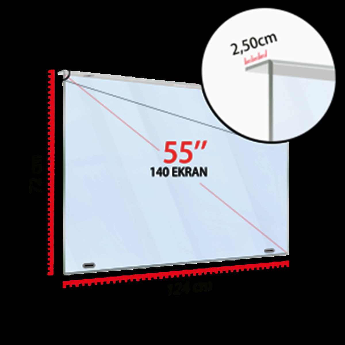 Mobays Tv Ekran Koruyucu 140 Ekran - (55” inch) Tv Koruyucu TEK-3055