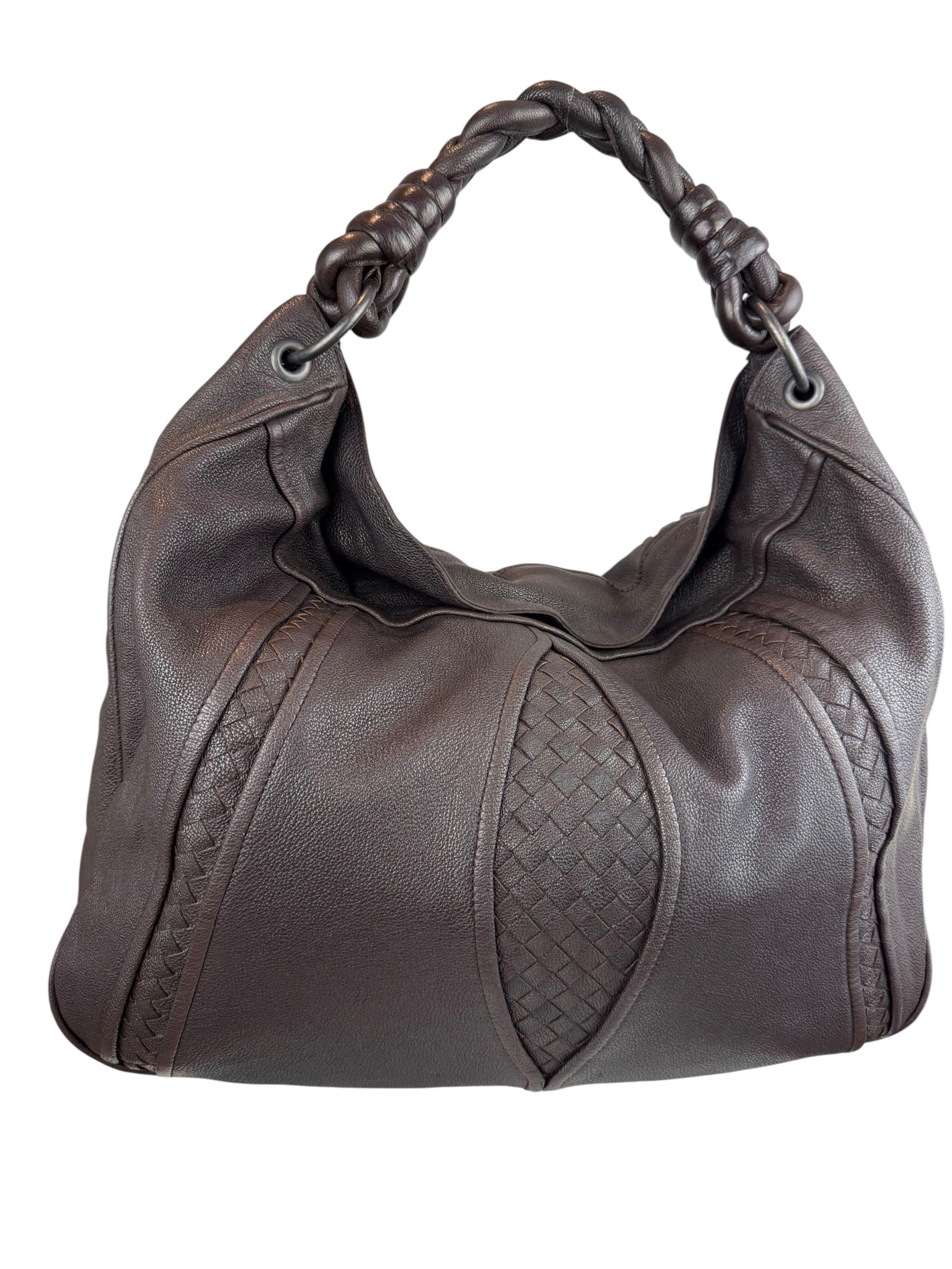 BOTTEGA VENETA BROWN HOBO BAG