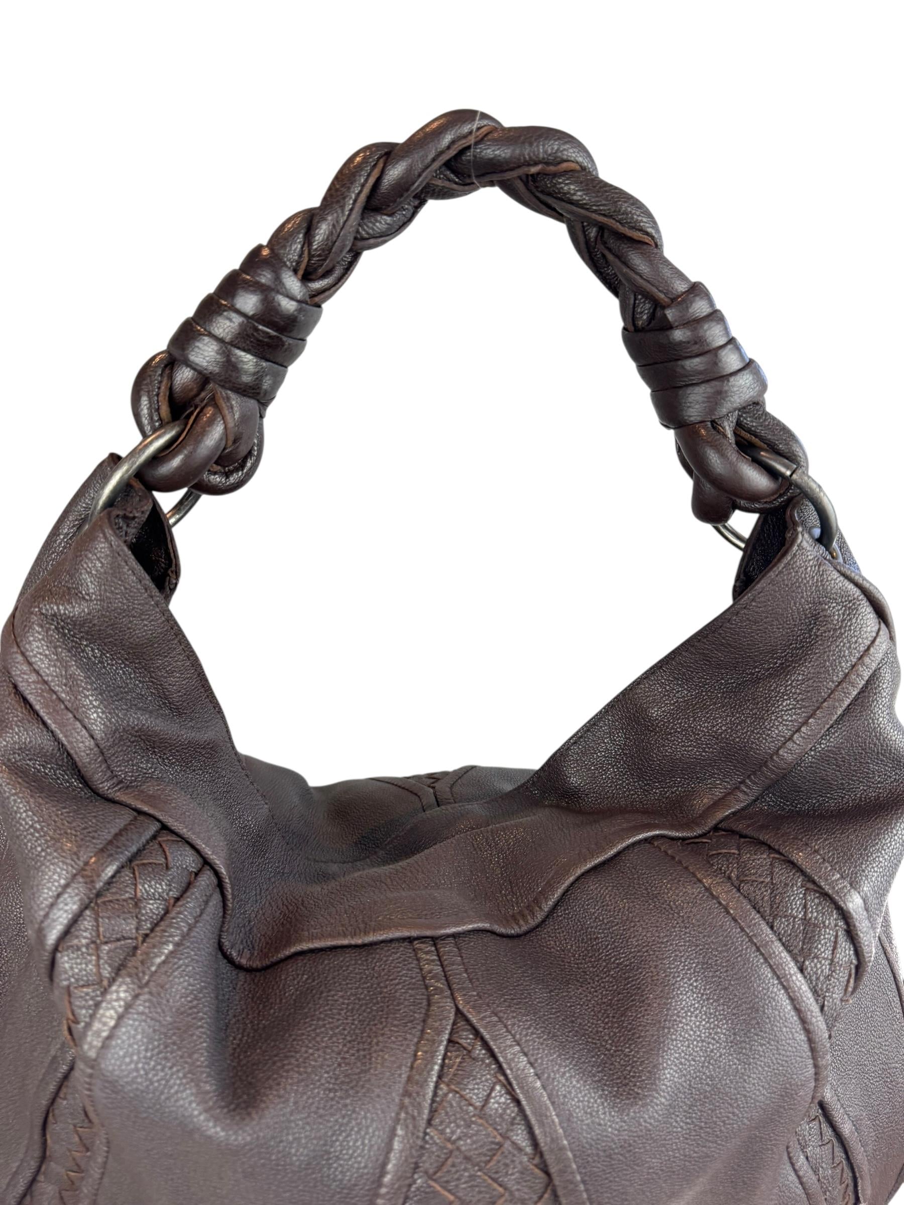  BOTTEGA VENETA BROWN HOBO BAG
