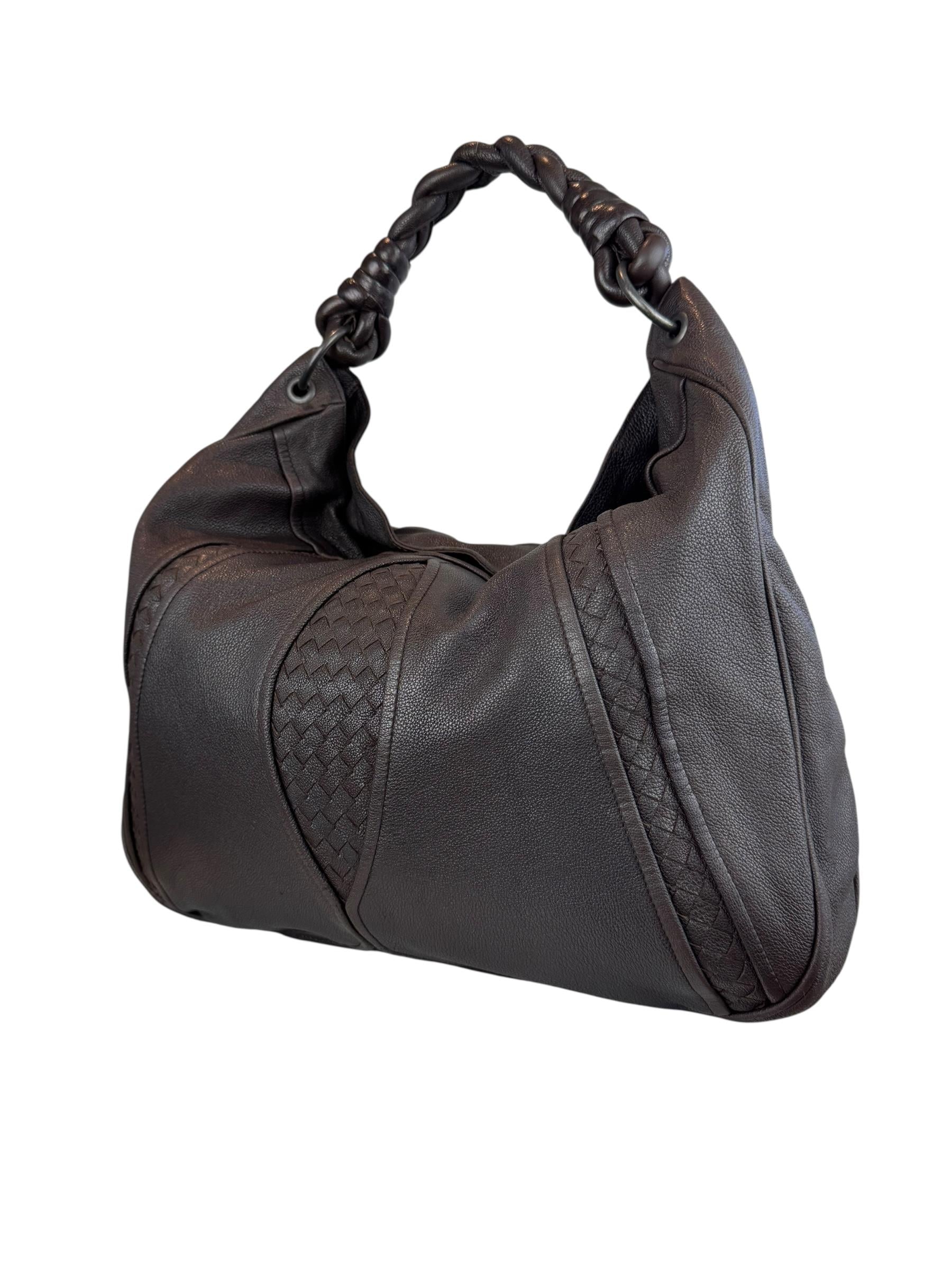  BOTTEGA VENETA BROWN HOBO BAG