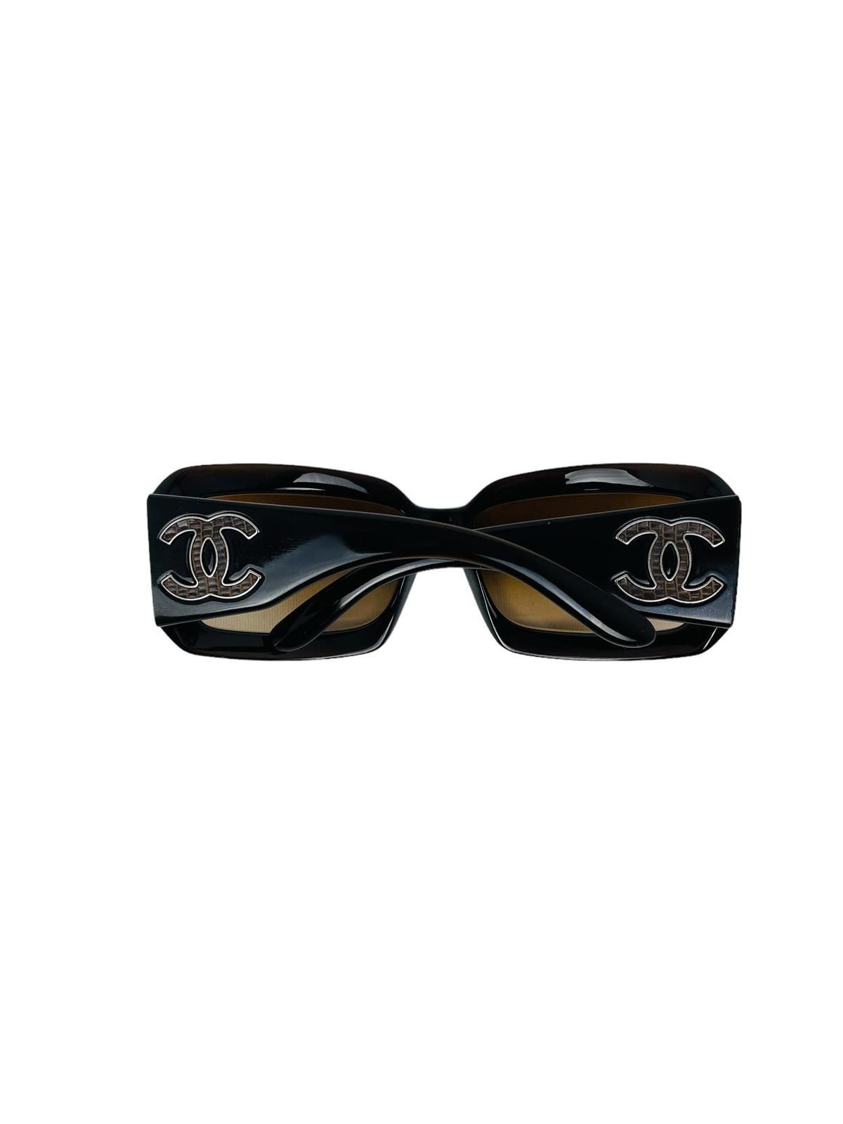  BROWN CC LOGO SUNGLASSES
