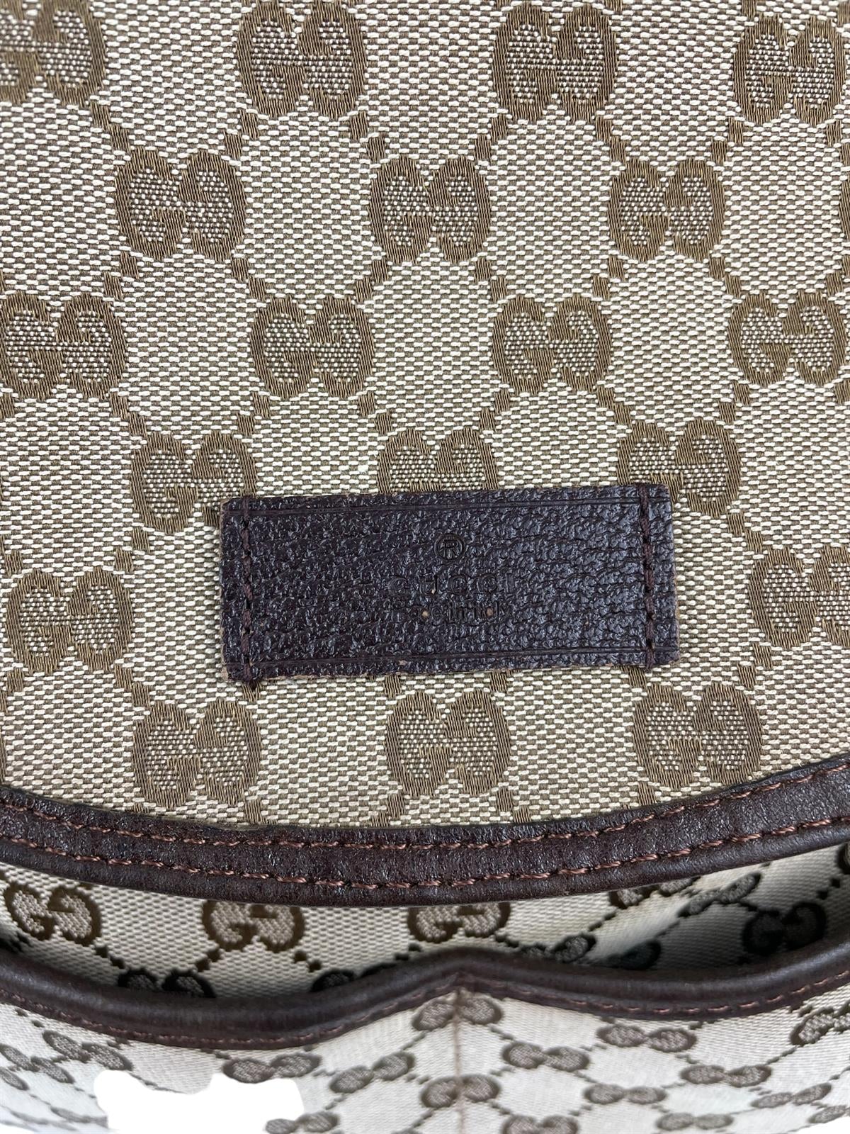  BROWN GG LOGO DIAPER BAG