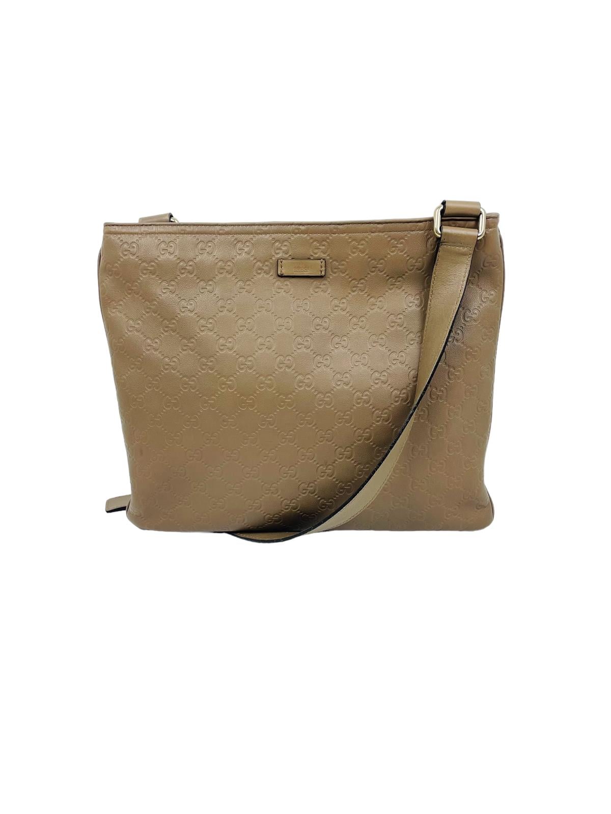  LEATHER MONOGRAM MESSENGER BAG