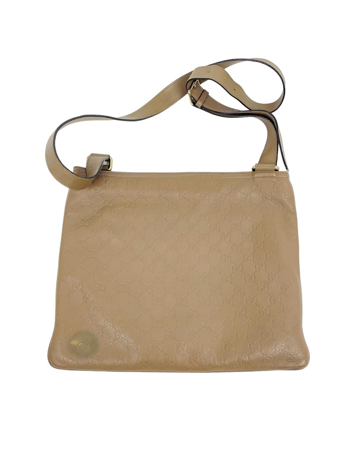  LEATHER MONOGRAM MESSENGER BAG