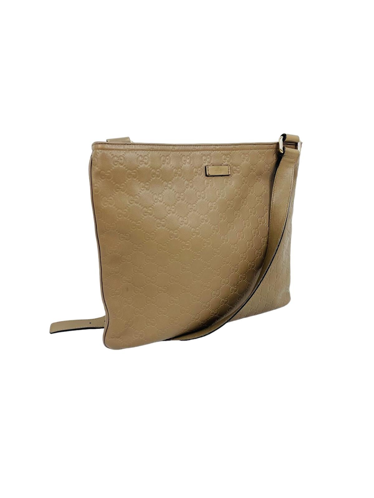  LEATHER MONOGRAM MESSENGER BAG