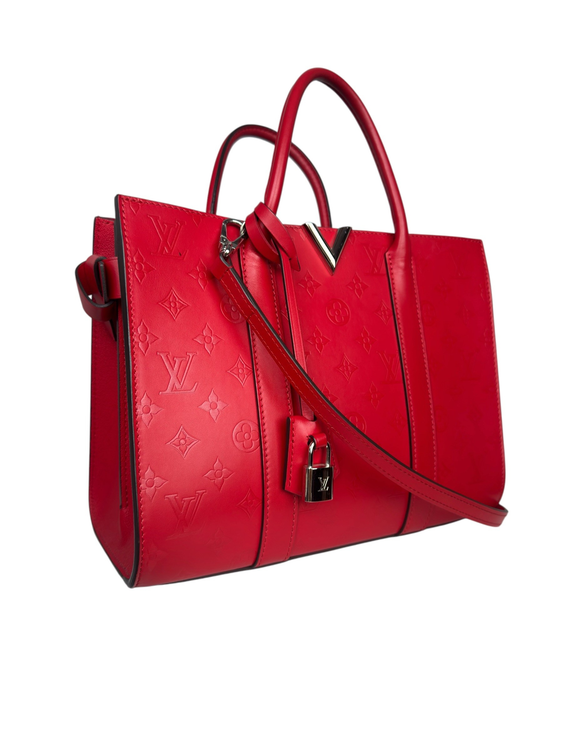  LOUIS VUITTON RED V LOGO VERY MM BAG