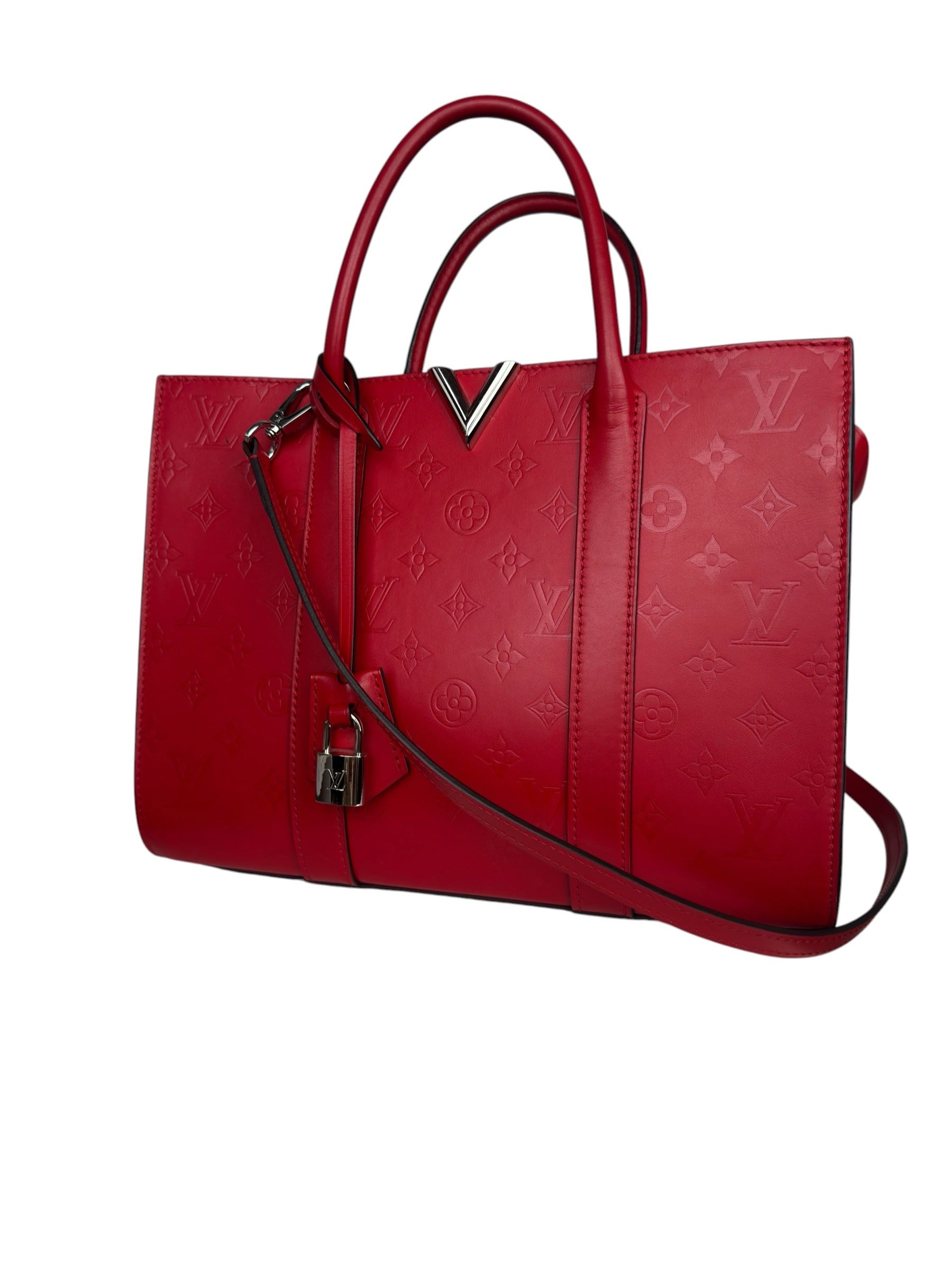  LOUIS VUITTON RED V LOGO VERY MM BAG