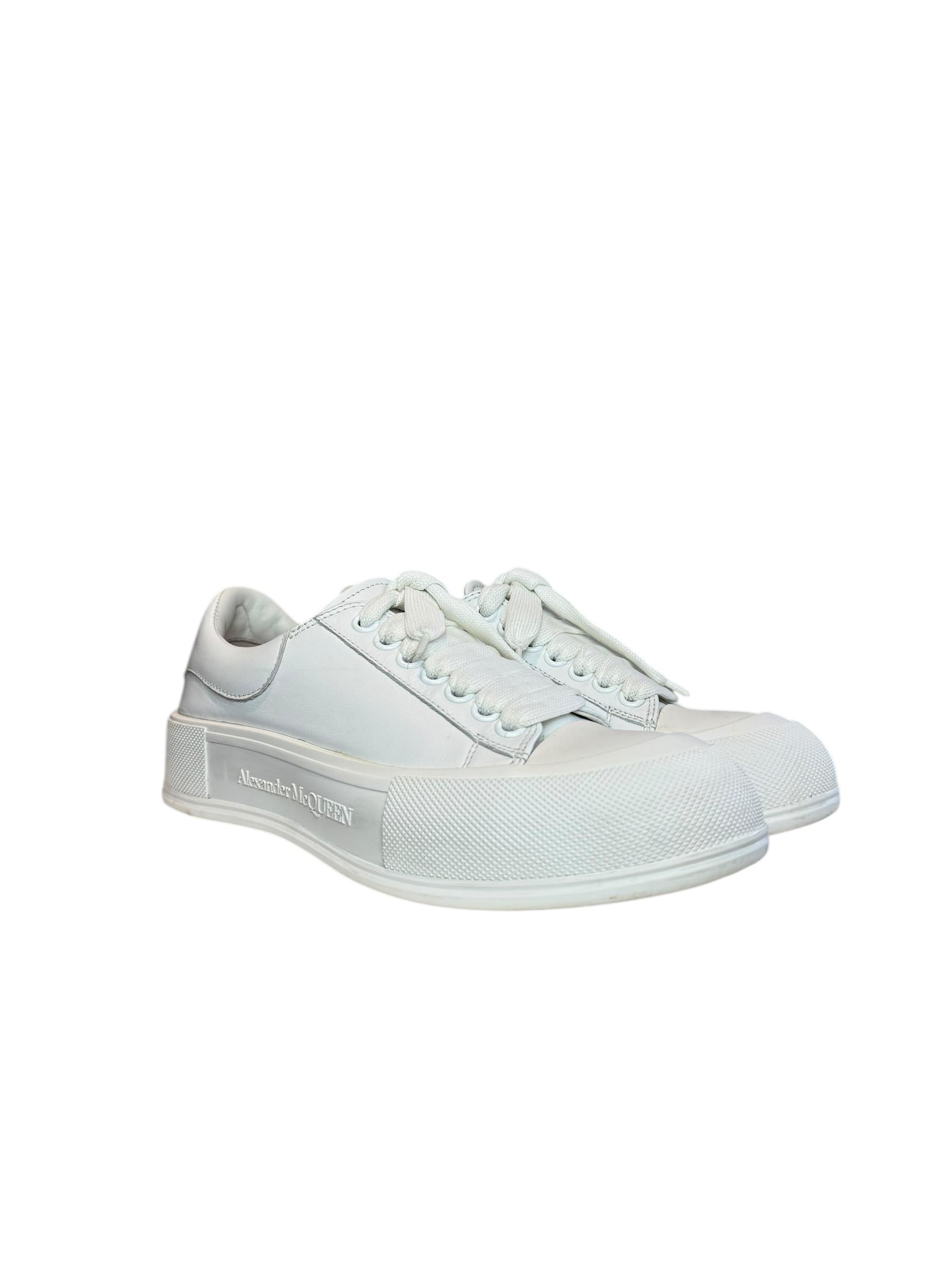ALEXANDER MCQUEEN DECK PLIMSOLL SNEAKERS