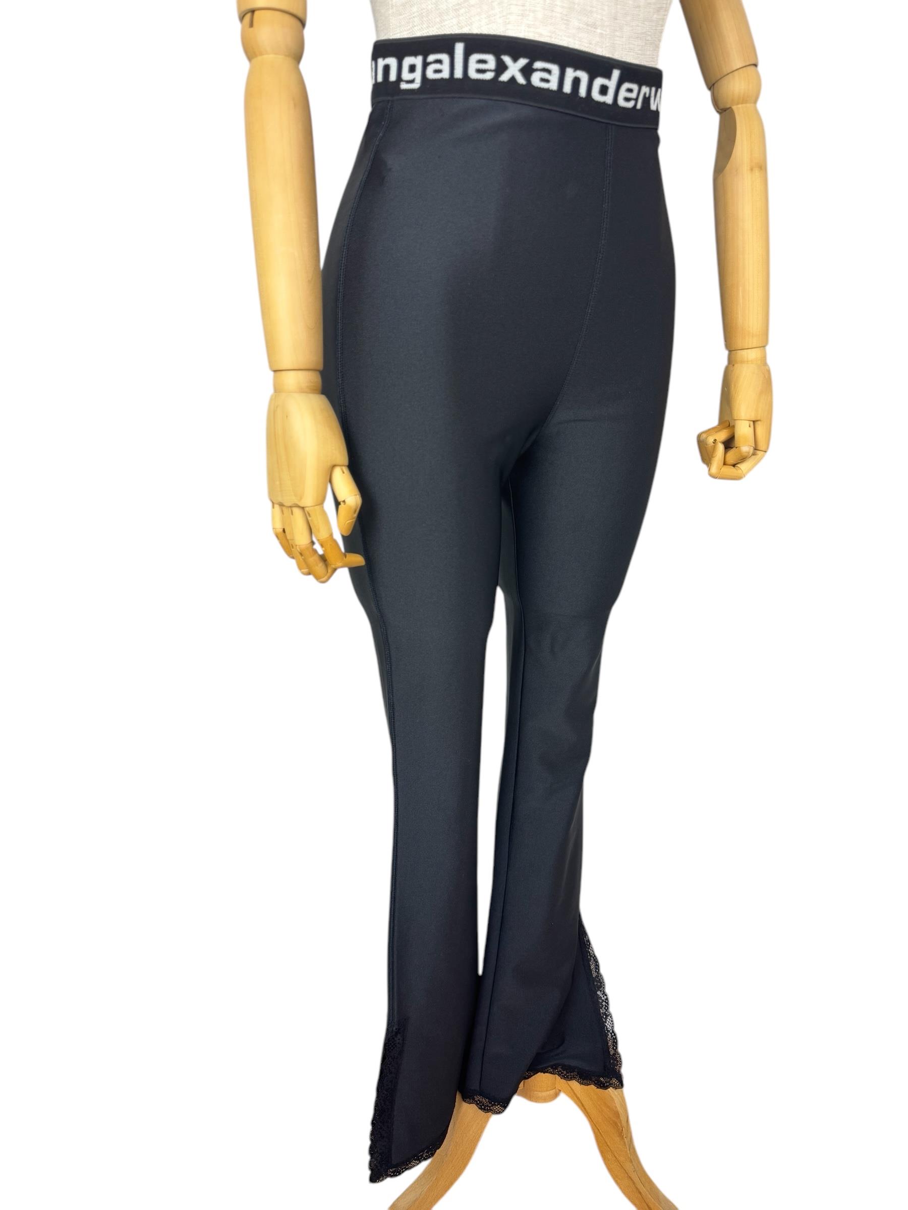 ALEXANDER WANG BLACK LACE LEGGINGS 