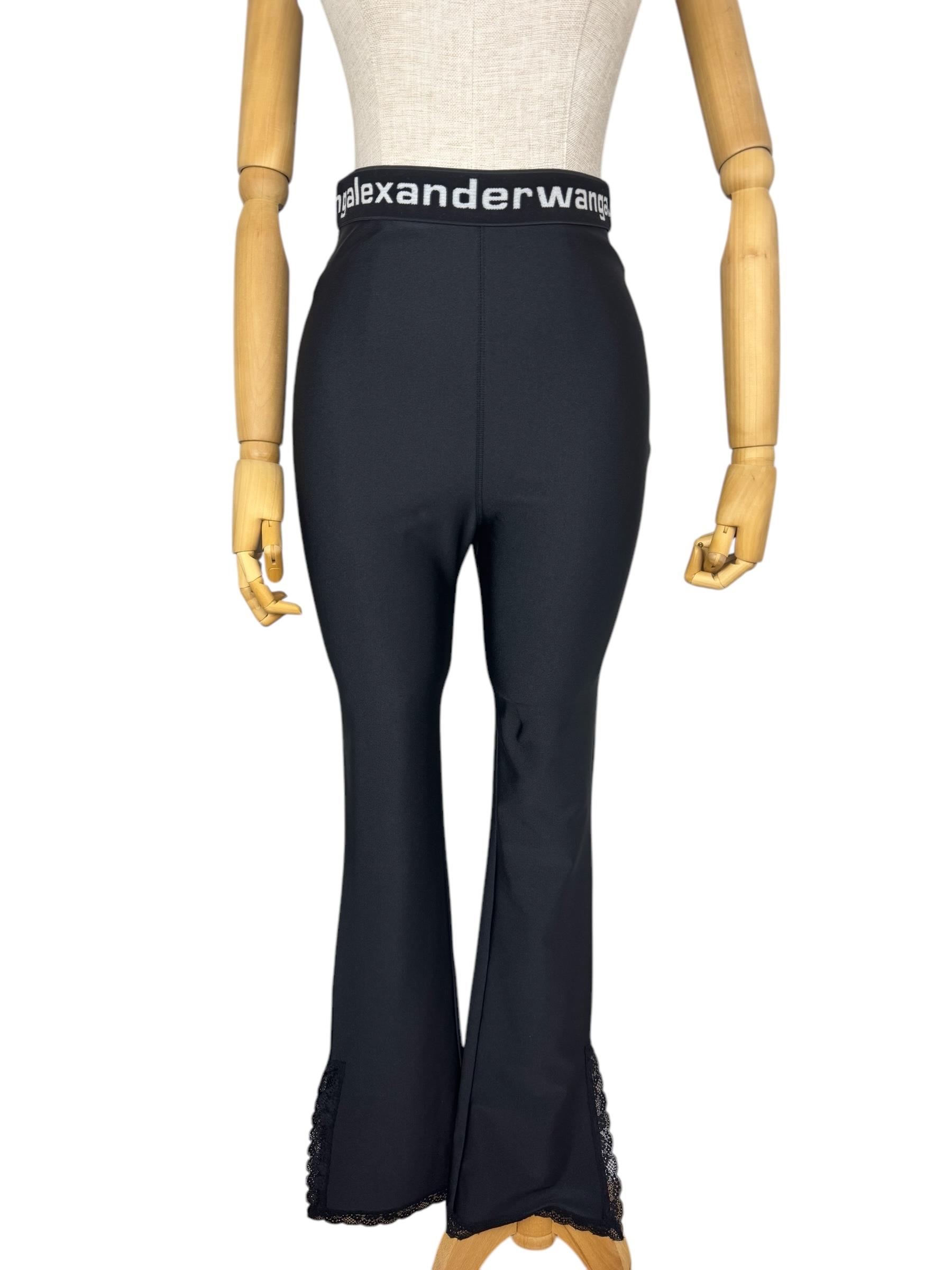 ALEXANDER WANG BLACK LACE LEGGINGS 