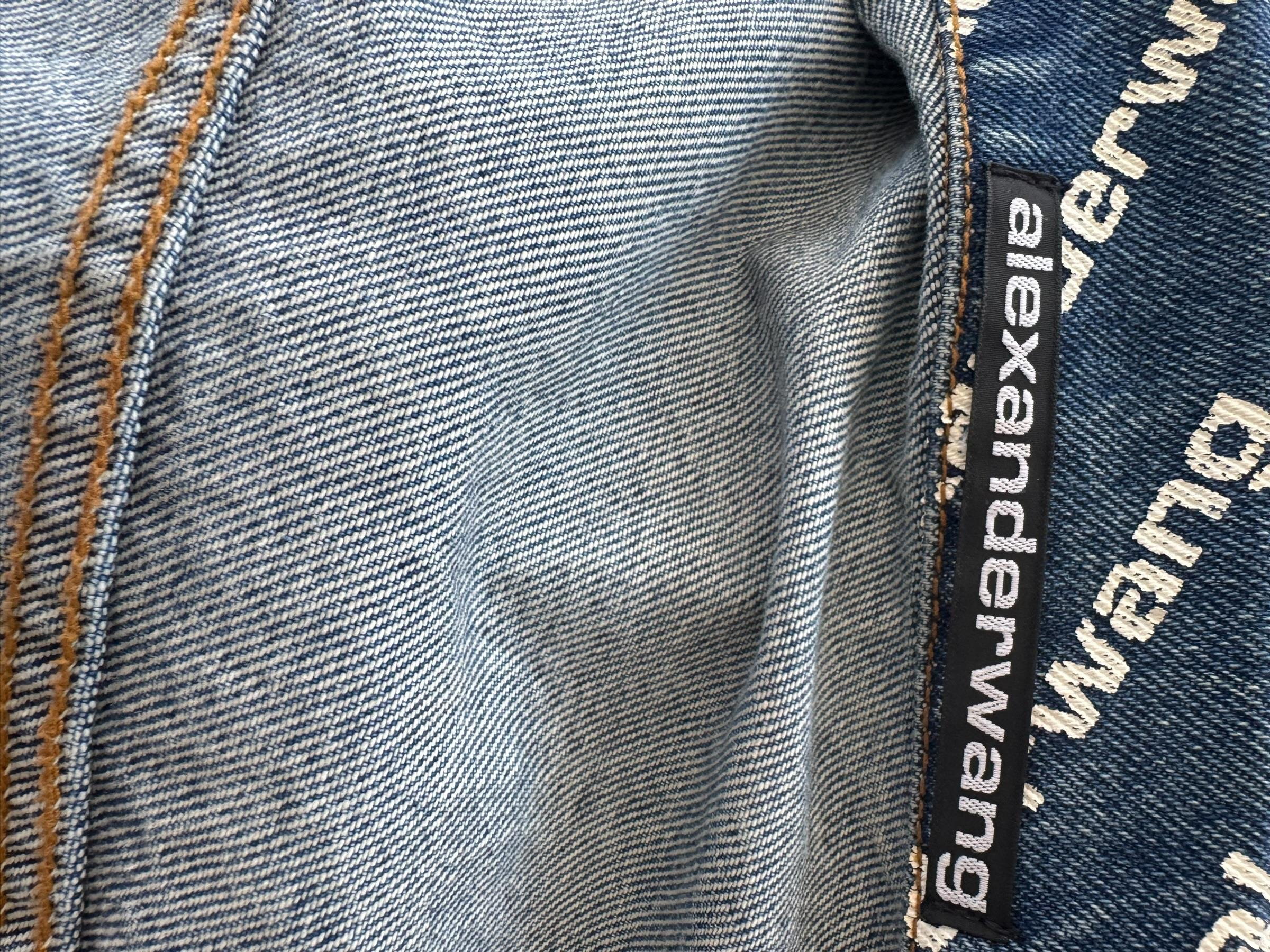 ALEXANDER WANG LOGO PRINTED DENIM JACKET