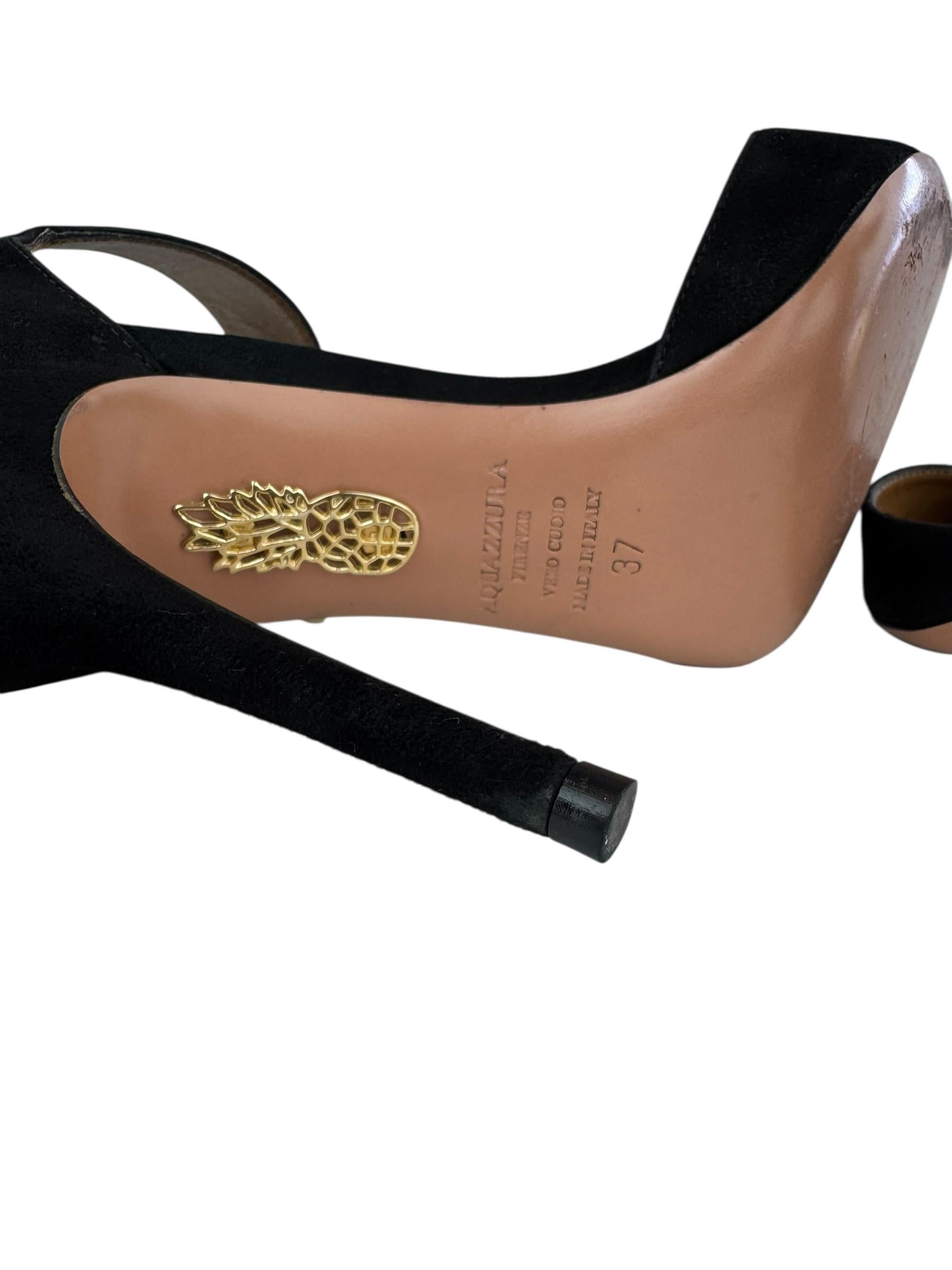 AQUAZZURA BLACK SUEDE PUMPS