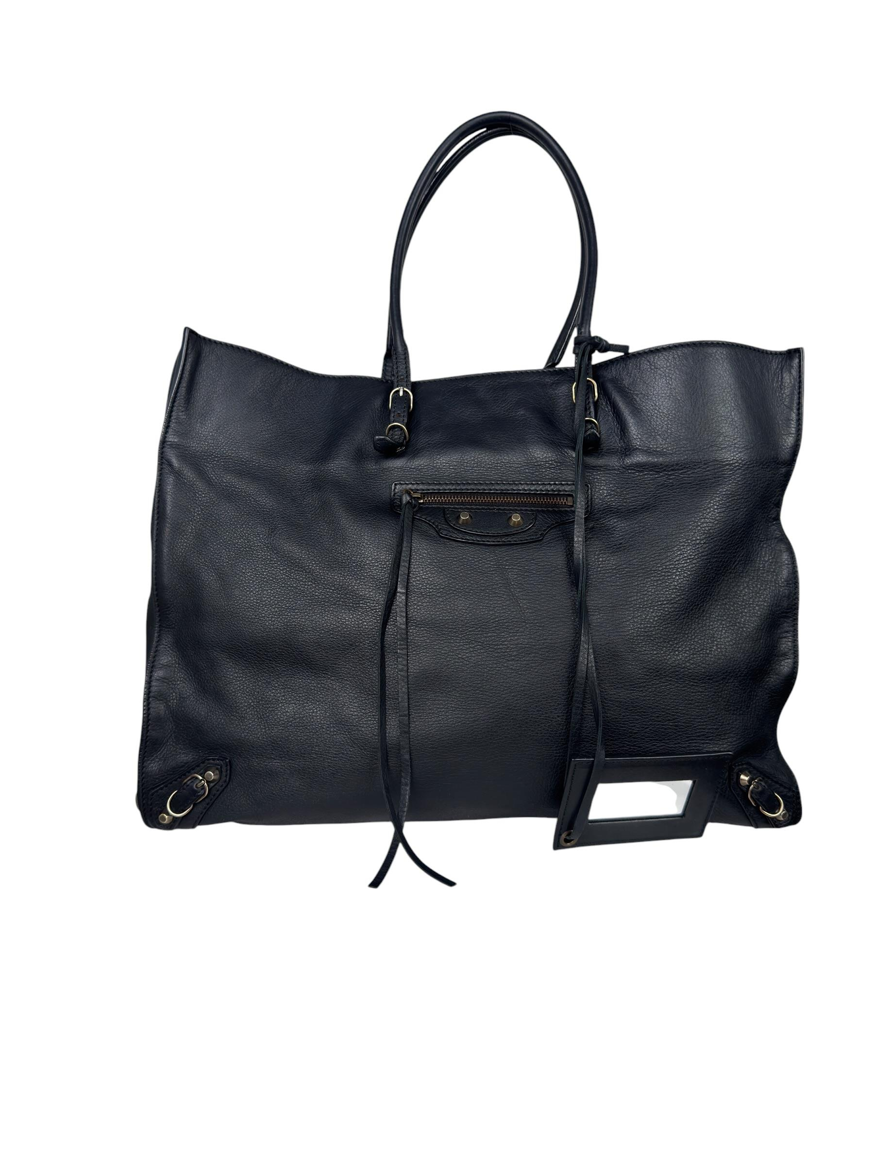 BALENCIAGA A4 ZIP AROUND TOTE BAG