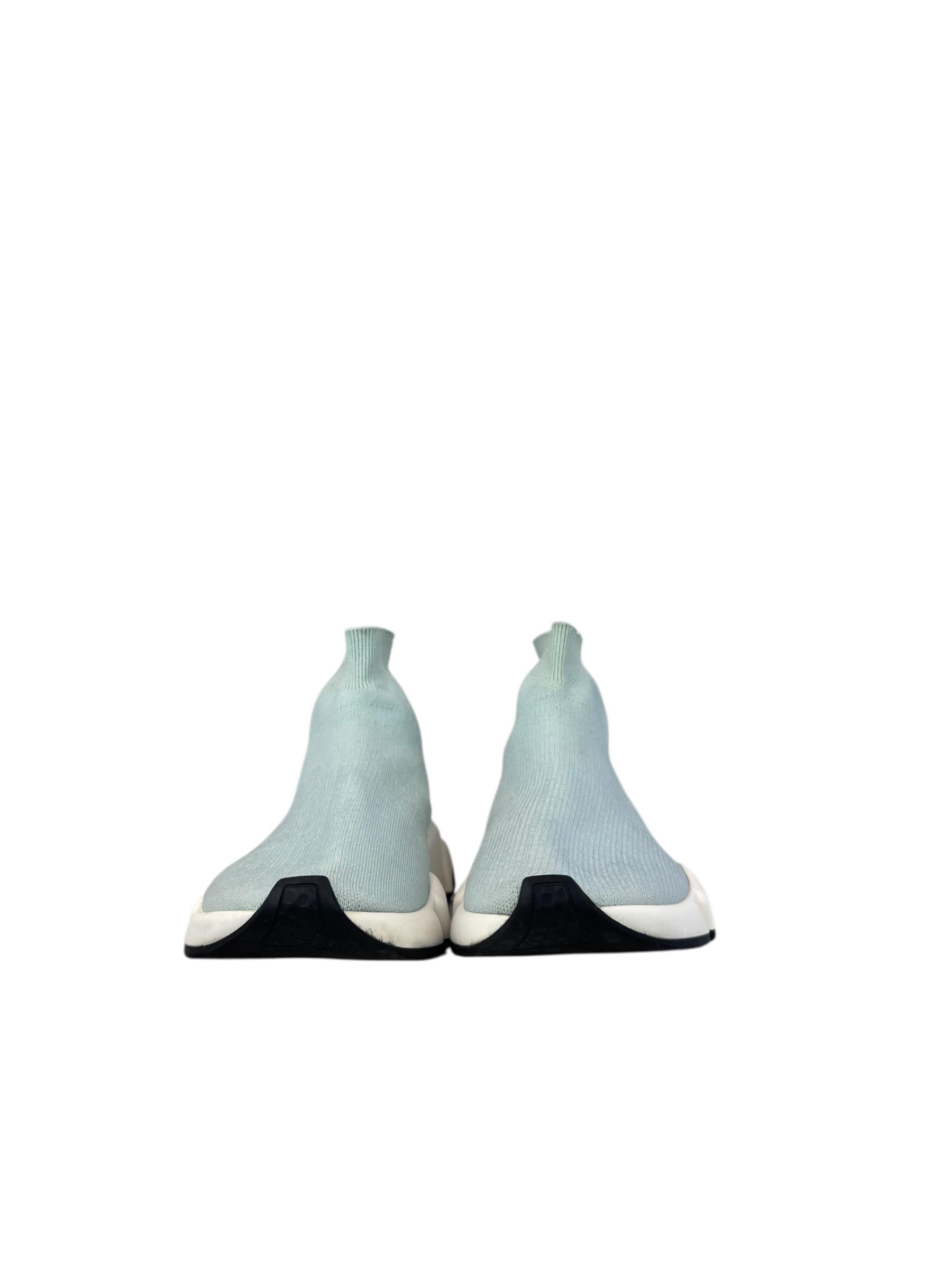 BALENCIAGA BABY BLUE SPEED SNEAKERS