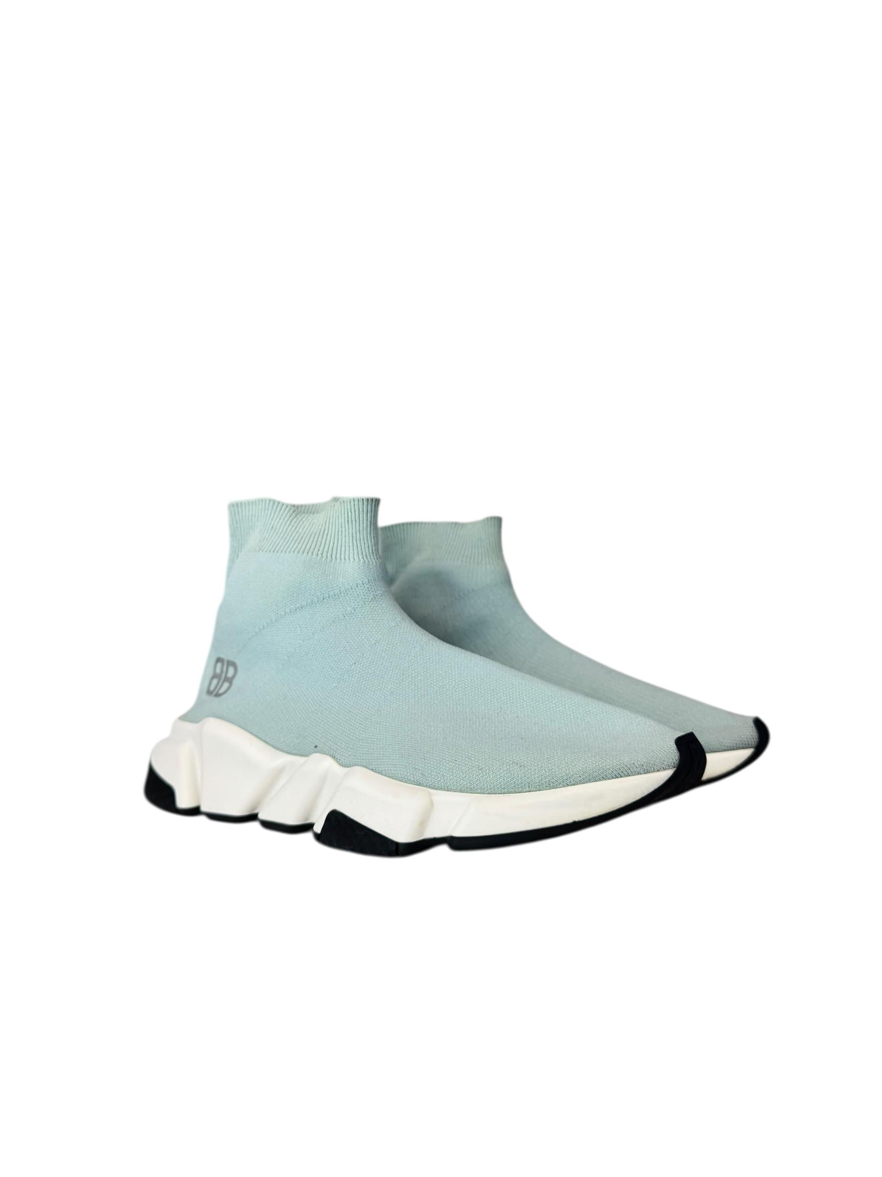 BALENCIAGA BABY BLUE SPEED SNEAKERS