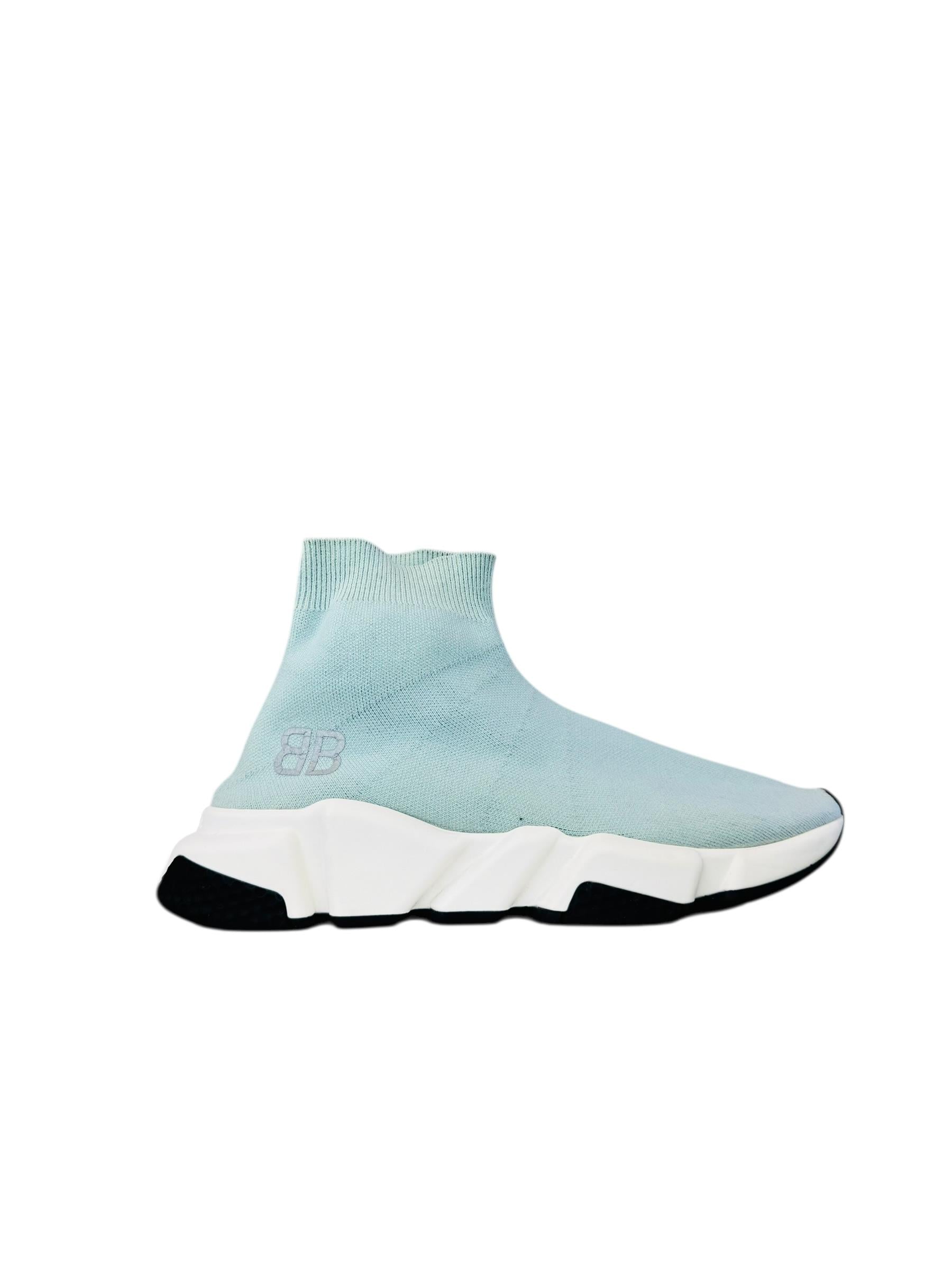 BALENCIAGA BABY BLUE SPEED SNEAKERS